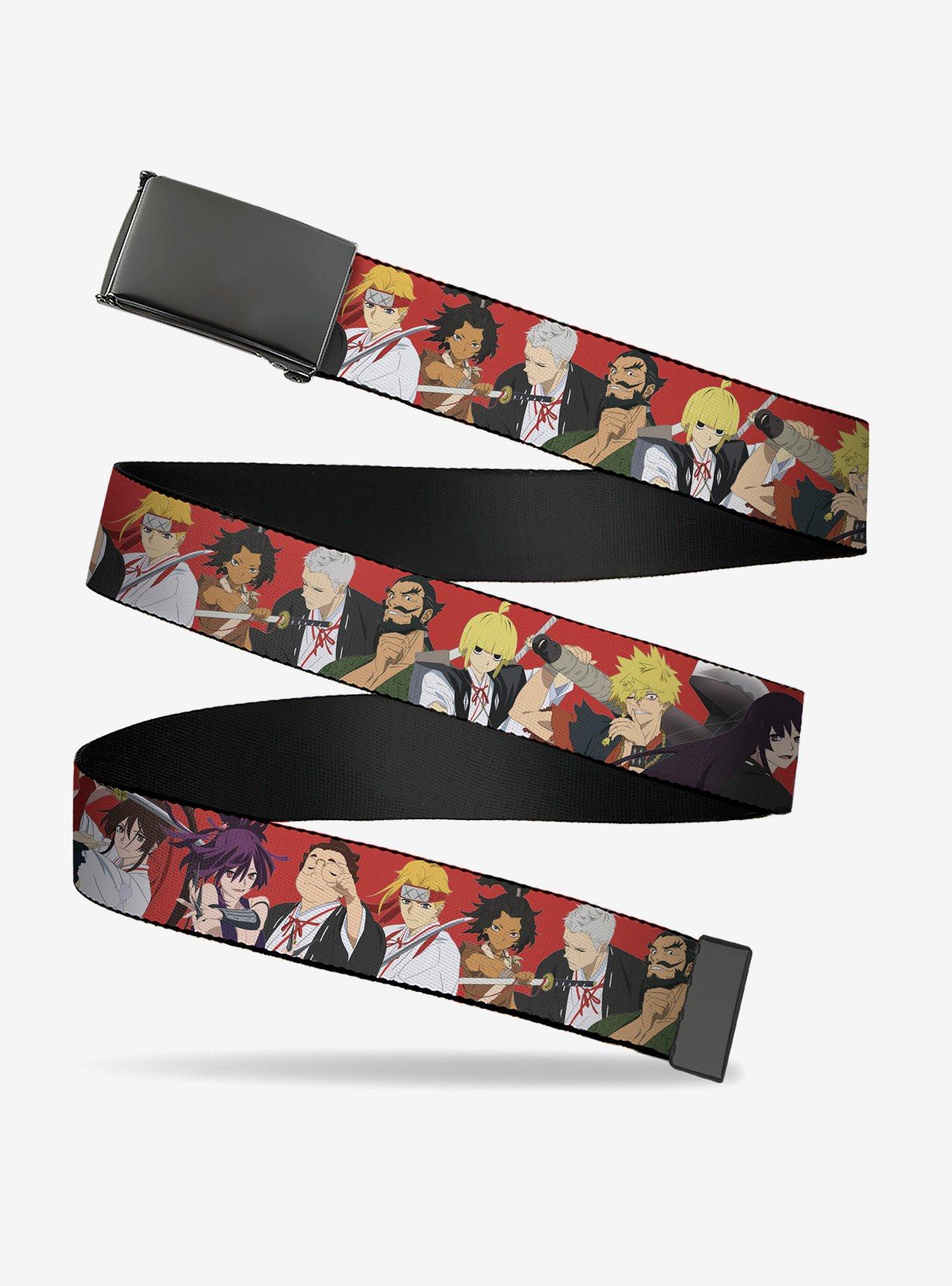 Hell's Paradise Convicts & Yamada Clan Characters Red Flip Web Belt, RED, hi-res