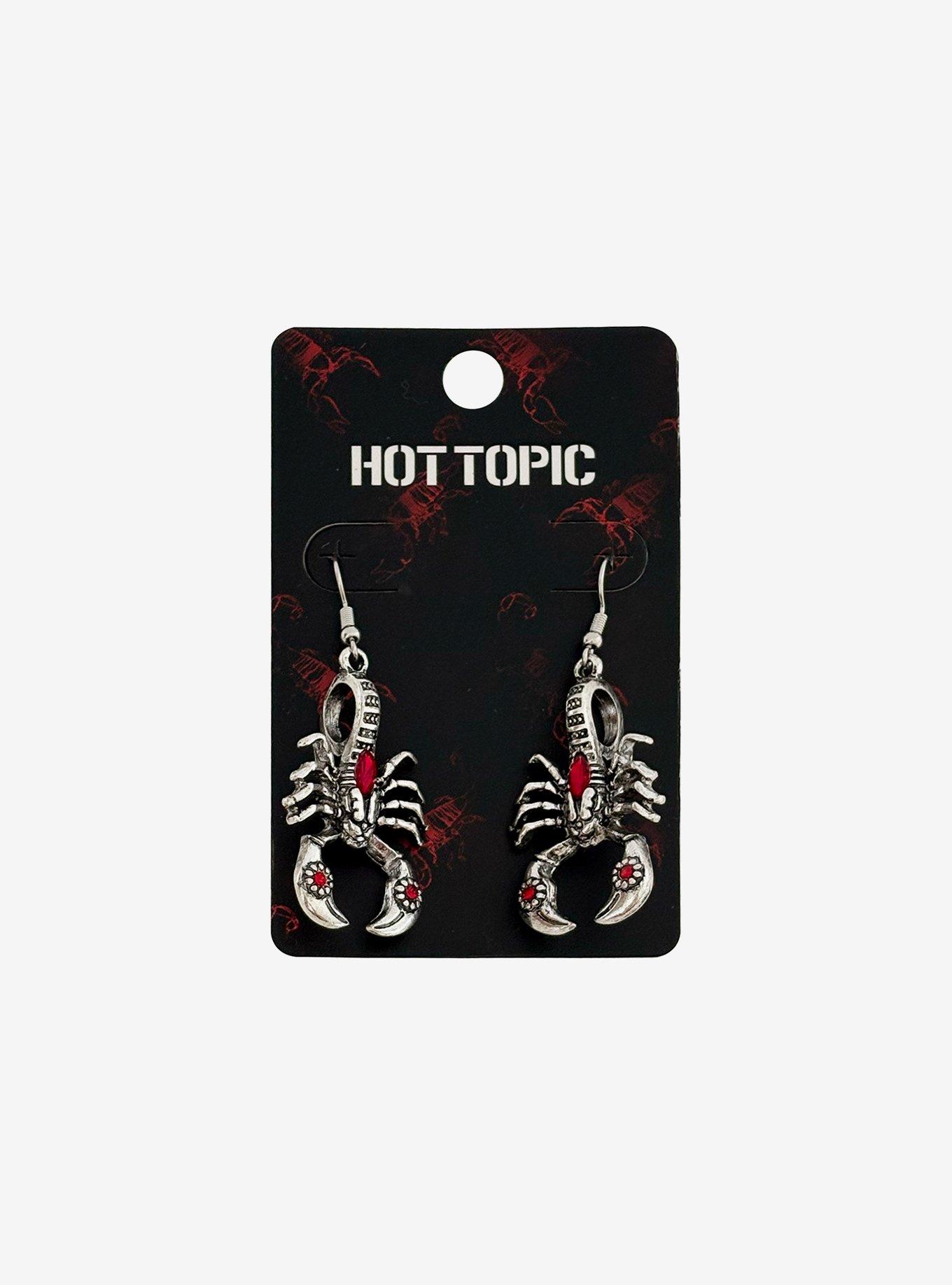 Red Jewel Scorpion Drop Earrings, , hi-res