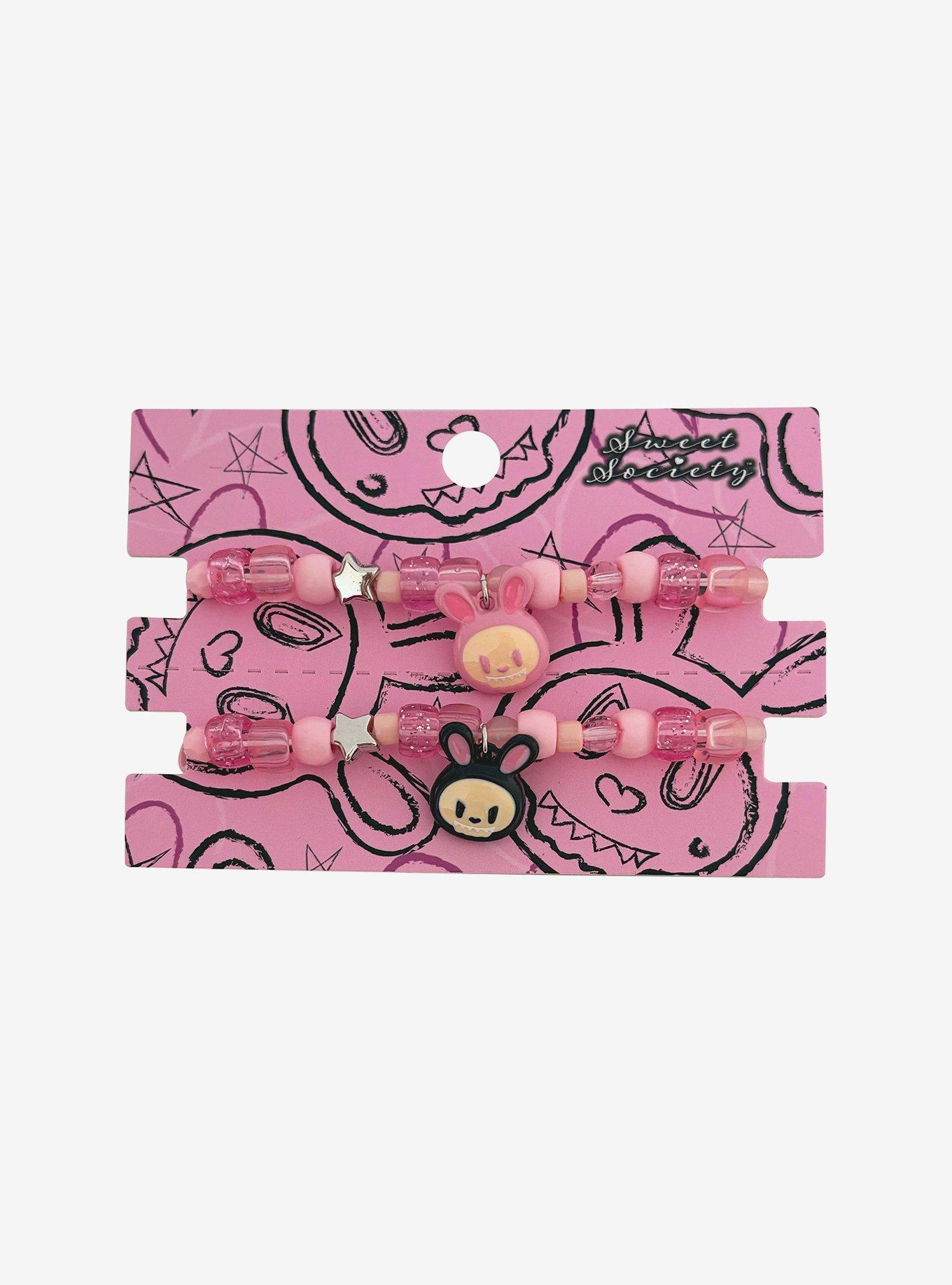 Sweet Society Skull Bunny Best Friend Bracelet Set, , hi-res