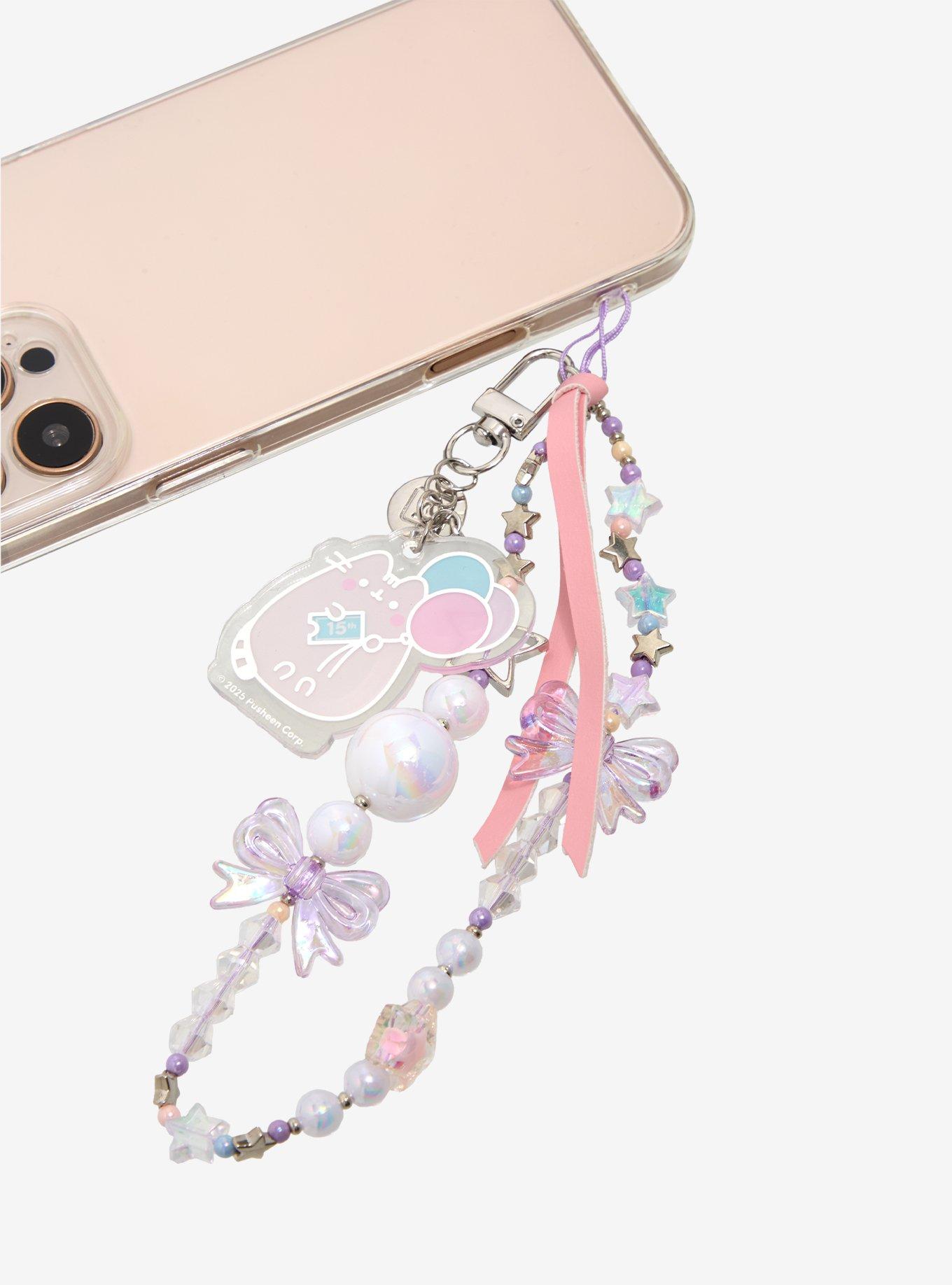 Pusheen 15th Anniversary Beaded Phone Charm, , hi-res