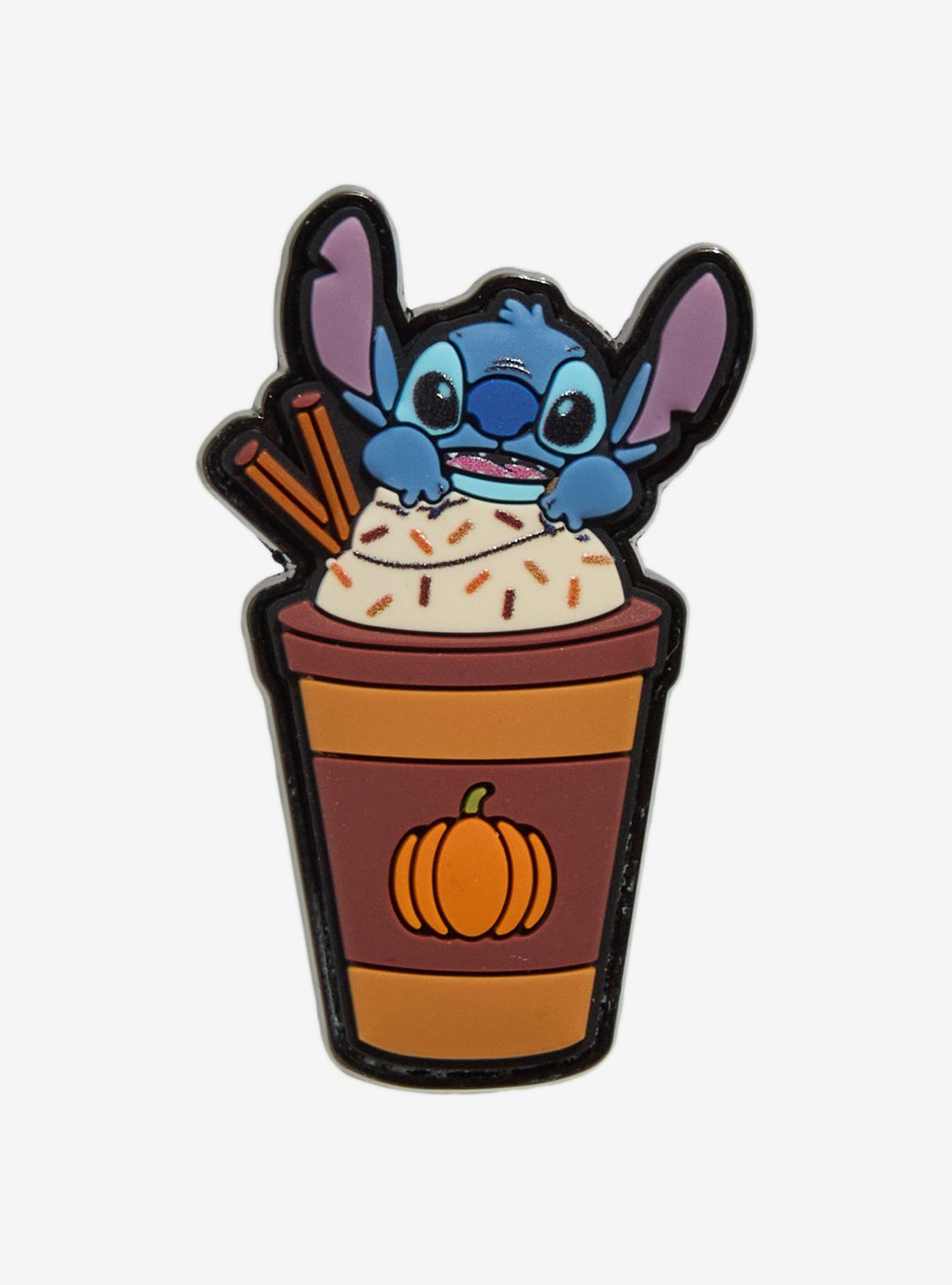 Loungefly Disney Stitch Pumpkin Spice Latte Scented Enamel Pin, , hi-res