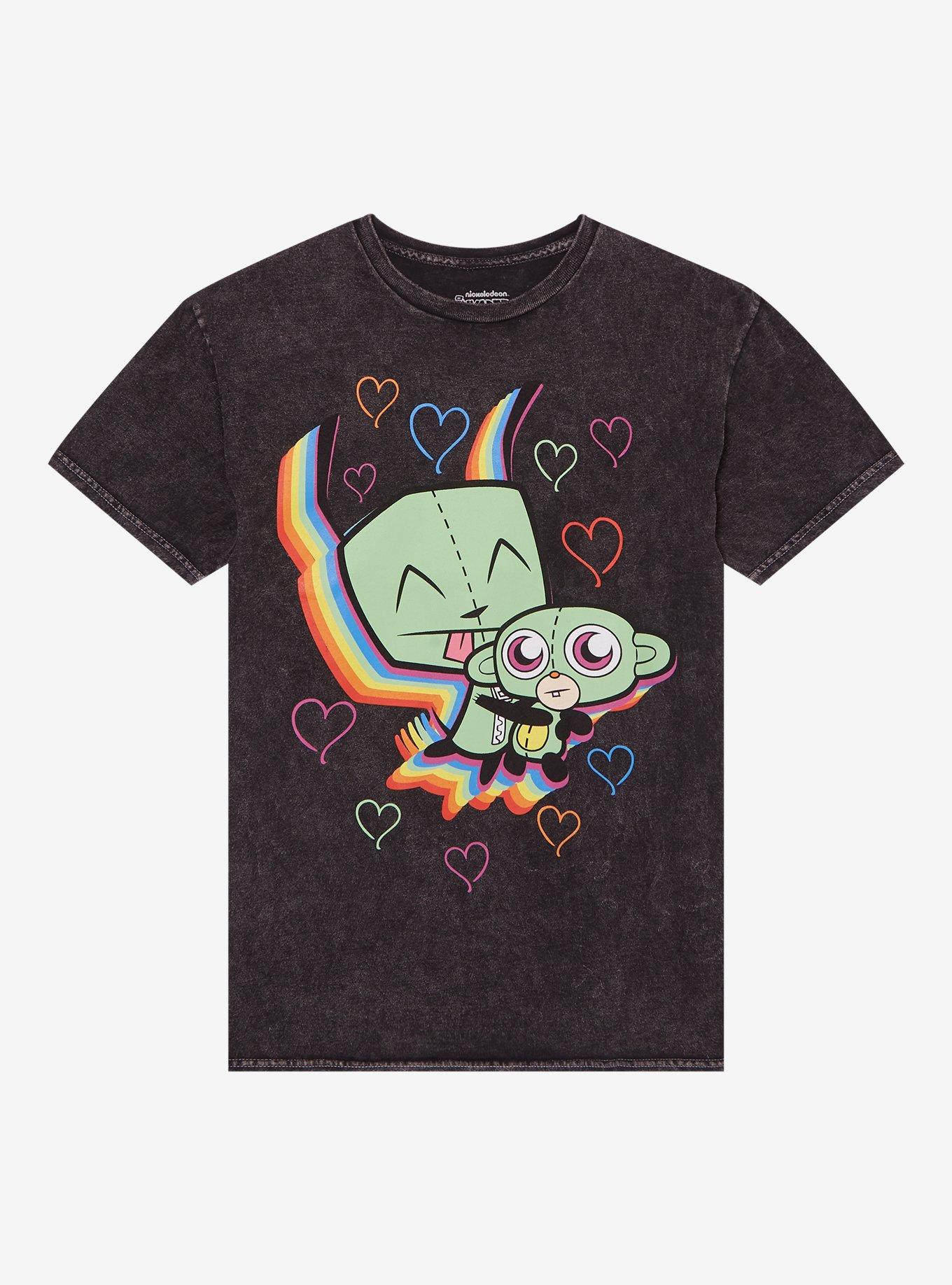 Invader Zim GIR Rainbow Hearts T-Shirt, , hi-res