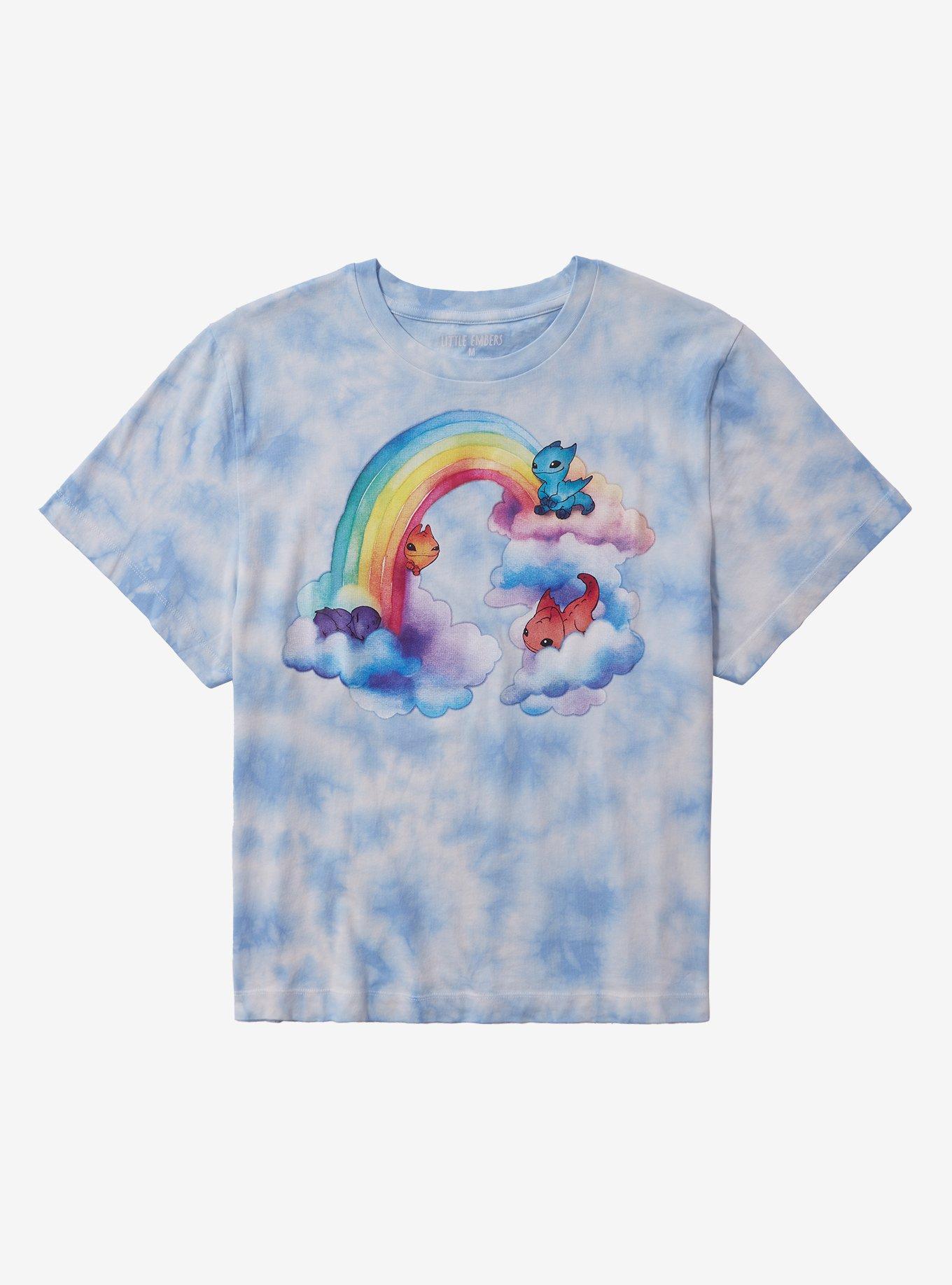 Little Embers Rainbow Tie-Dye Girls T-Shirt, , hi-res