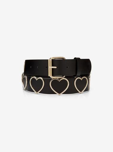 Black & Silver Heart Belt | Hot Topic