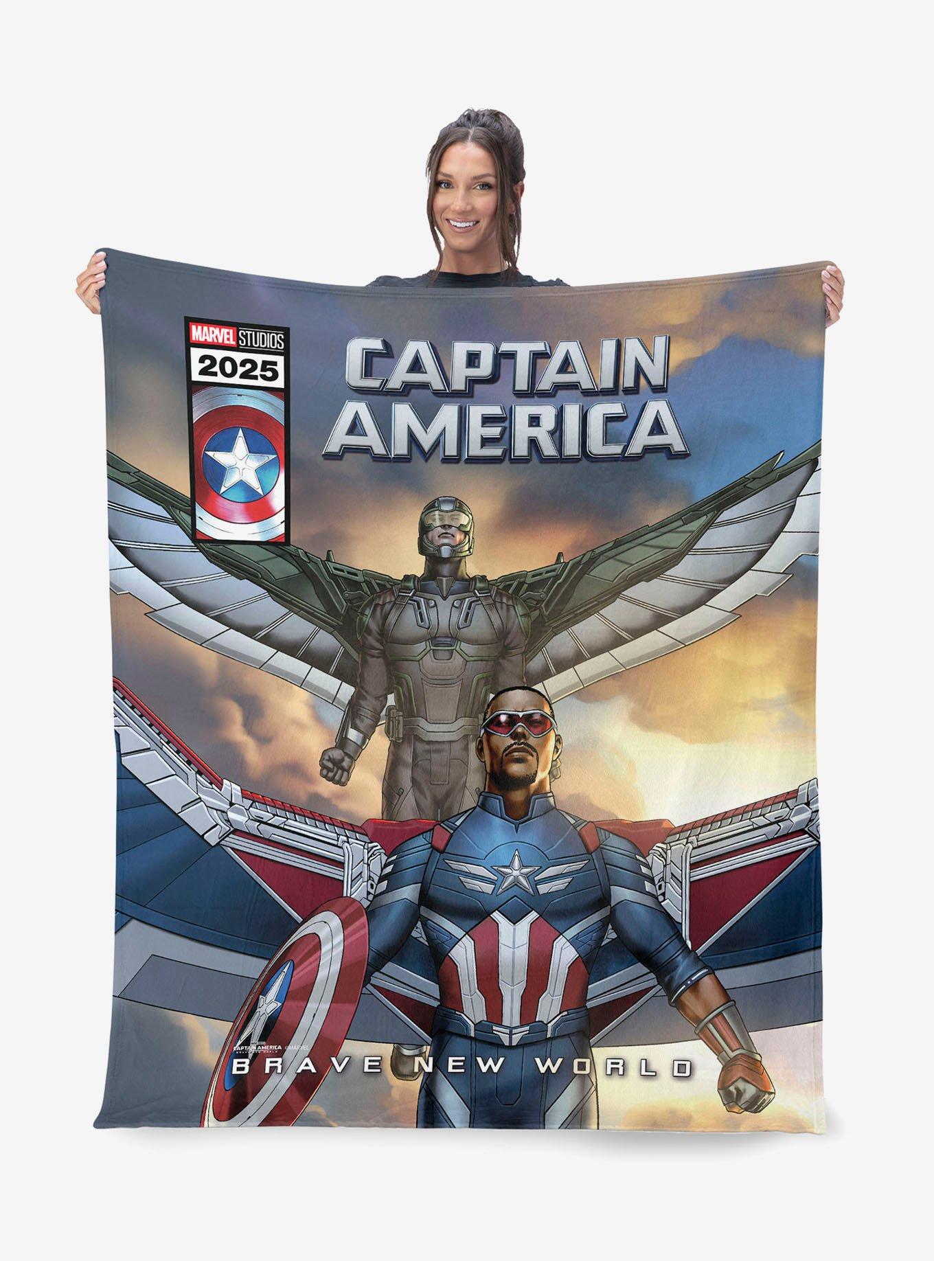 Marvel Captain America: Brave New World Captain Comic 50x60" Silk Touch Throw Blanket, , hi-res