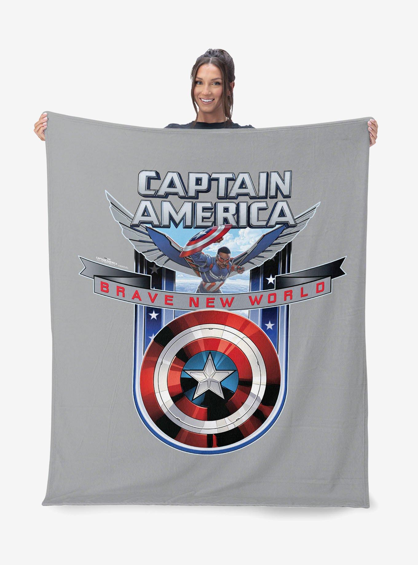 Marvel Captain America: Brave New World Silk Touch Sherpa Throw Blanket, , hi-res