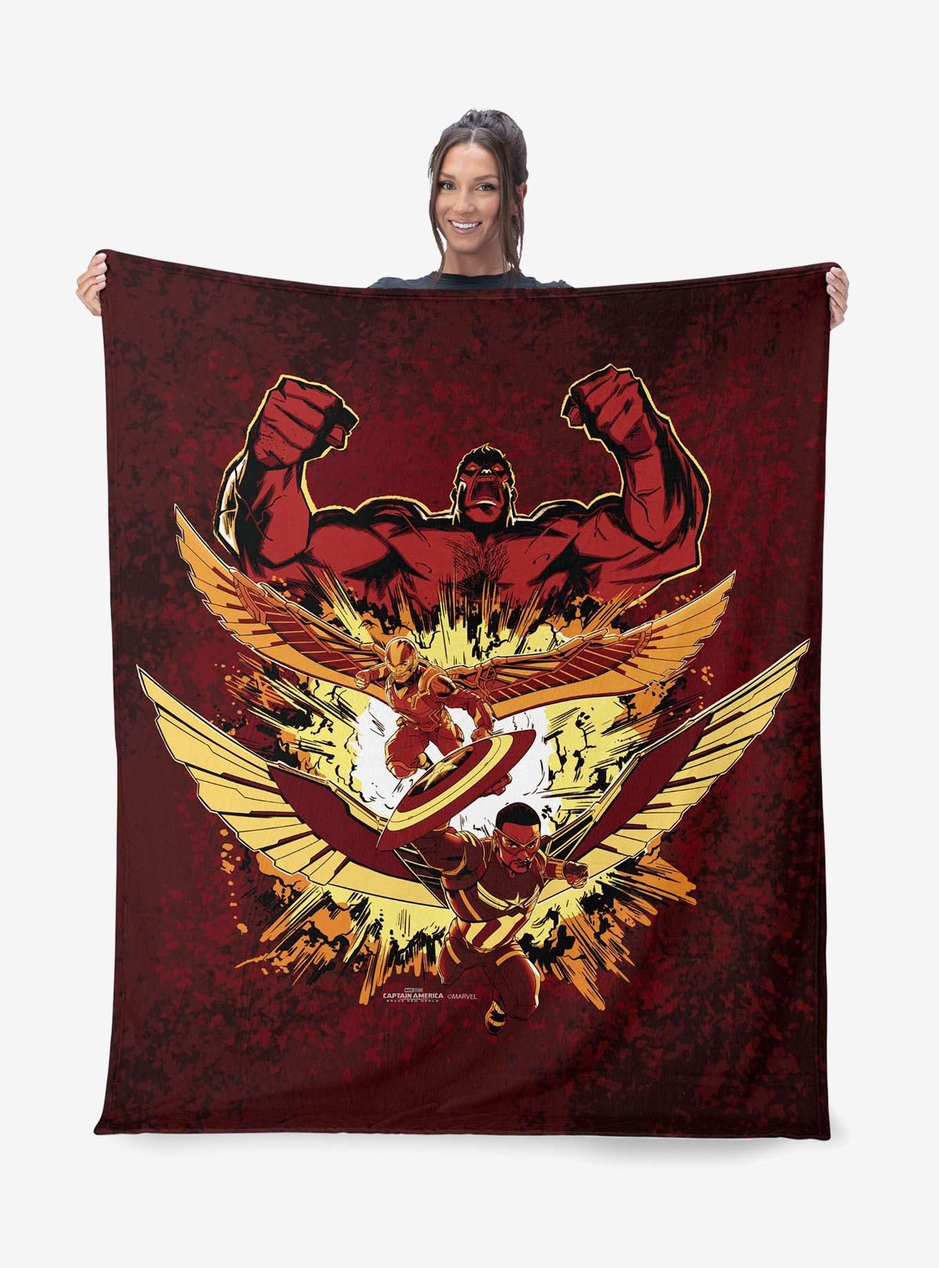 Marvel Captain America: Brave New World Red Hulk Rises 40x50" Silk Touch Throw Blanket, , hi-res