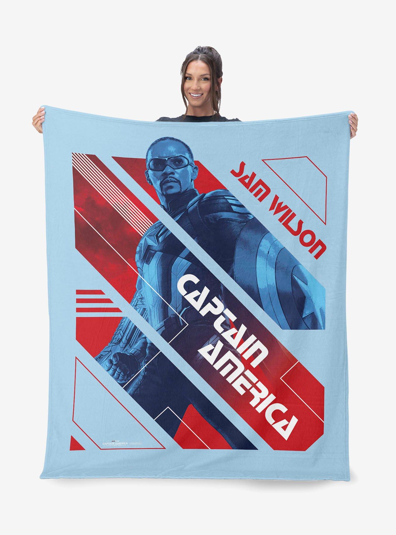 Marvel Captain America: Brave New World Sam Wilson 40x50" Silk Touch Throw Blanket, , hi-res
