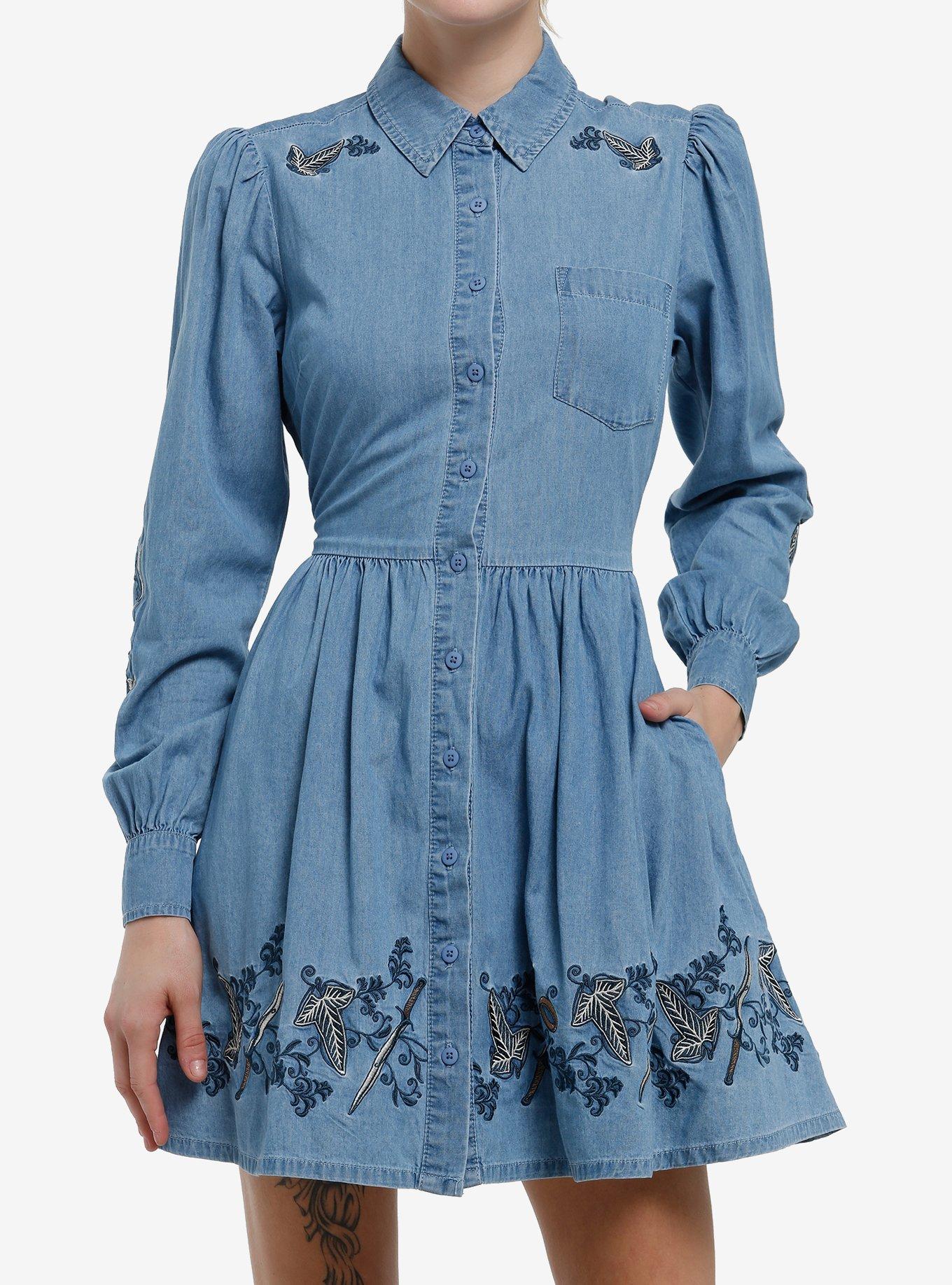 Her Universe The Lord Of The Rings Icons Denim Dress Her Universe Exclusive, , hi-res