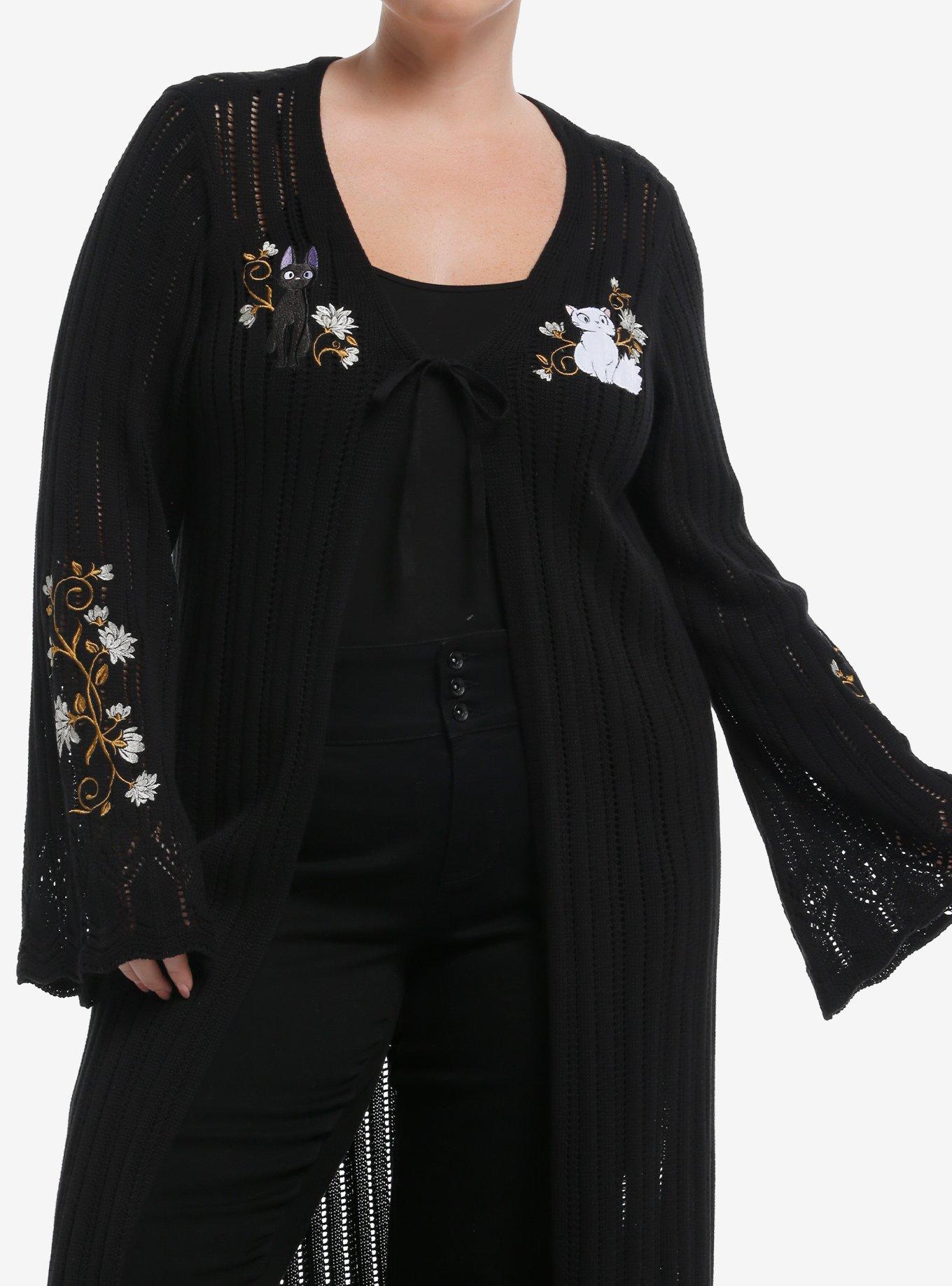 Her Universe Studio Ghibli® Kiki's Delivery Service Cats Floral Knit Duster Plus Size, , hi-res