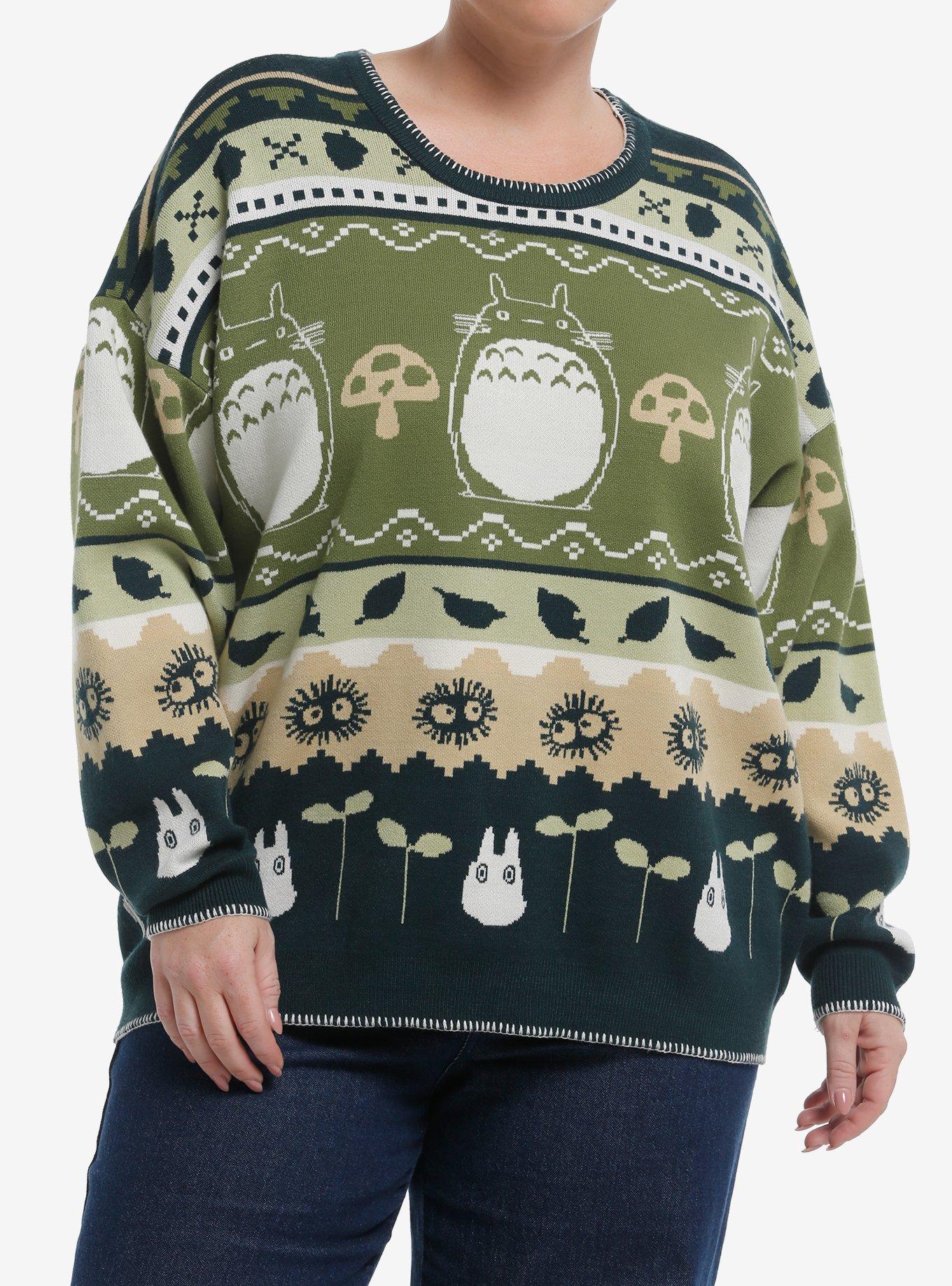 Her Universe Studio Ghibli® My Neighbor Totoro Fair Isle Stitch Sweater Plus Size, , hi-res