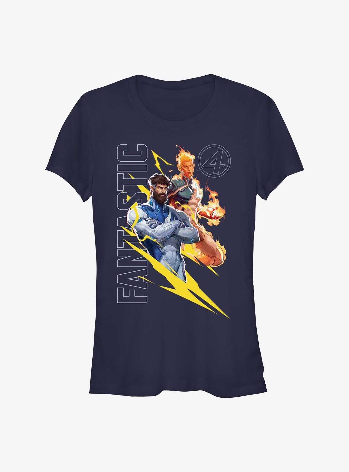 Marvel Rivals John Storm And Reed Girls T-Shirt, NAVY, hi-res