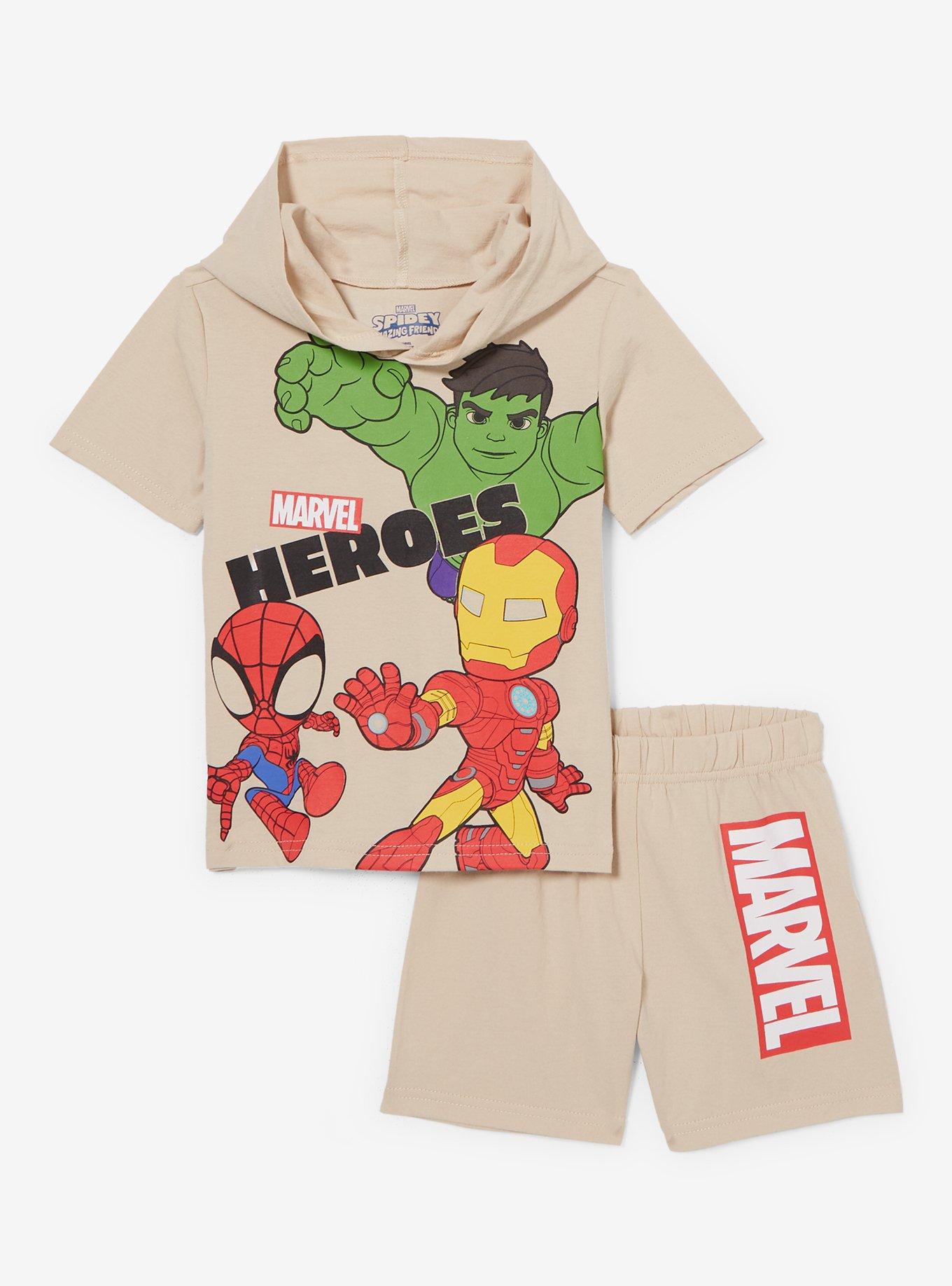 Marvel Heroes Toddler Shirt and Shorts Set — BoxLunch Exclusive, , hi-res