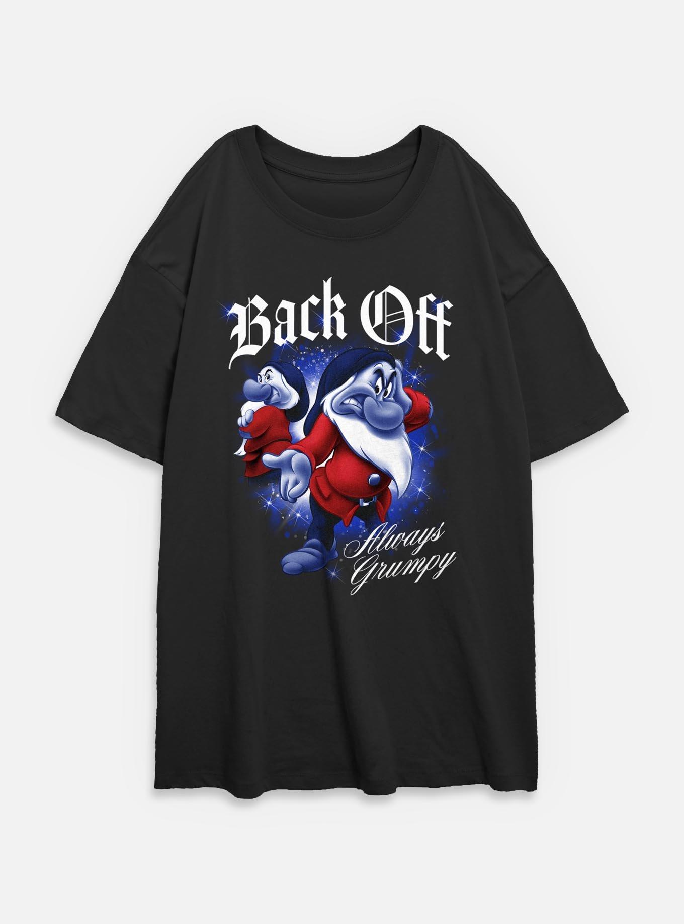 Disney Snow White and the Seven Dwarfs Back Off Always Grumpy Womens Oversized T-Shirt, , hi-res