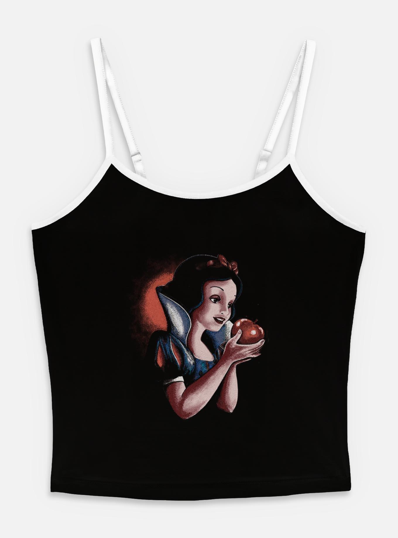 Disney Snow White and the Seven Dwarfs Holding Apple Portrait Womens Cami, BLACK, hi-res