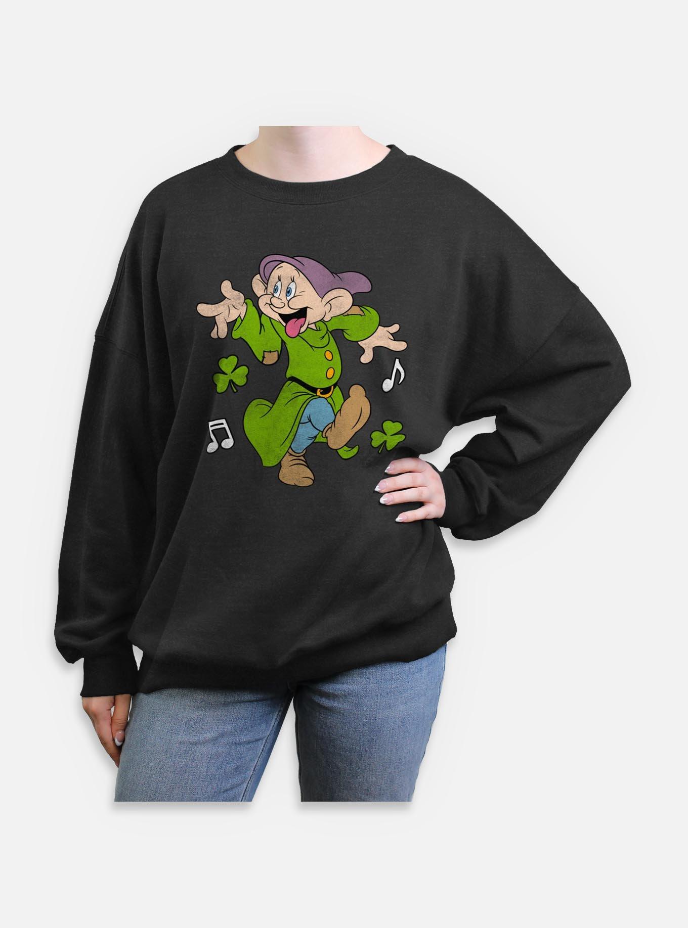 Disney Snow White and the Seven Dwarfs Dopey Dancing Womens Oversized Sweatshirt, , hi-res