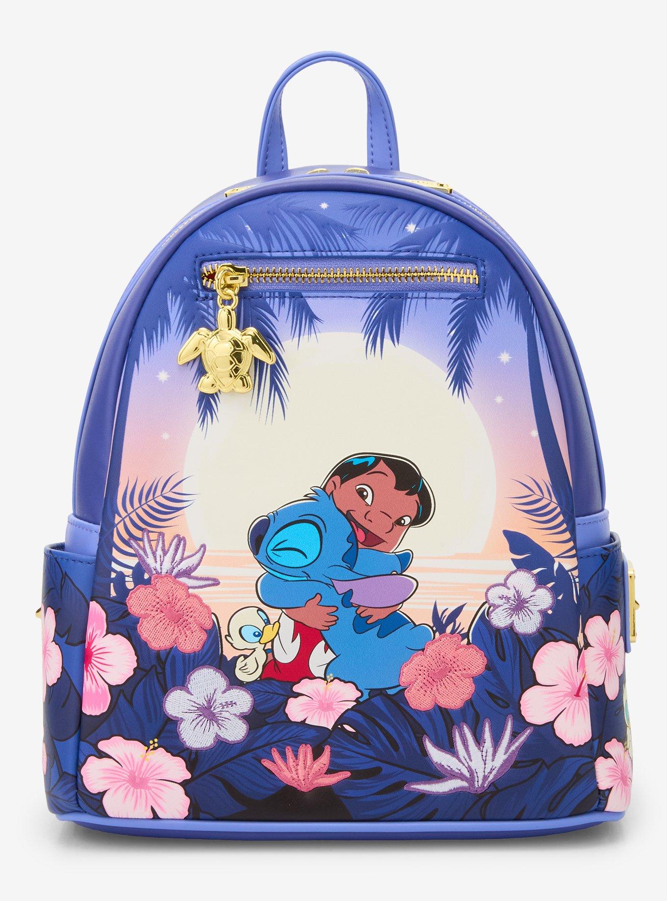 Loungefly Disney Lilo & Stitch Floral Sunset Scene Mini Backpack (BoxLunch 10th Anniversary Edition) - BoxLunch Exclusive, , hi-res