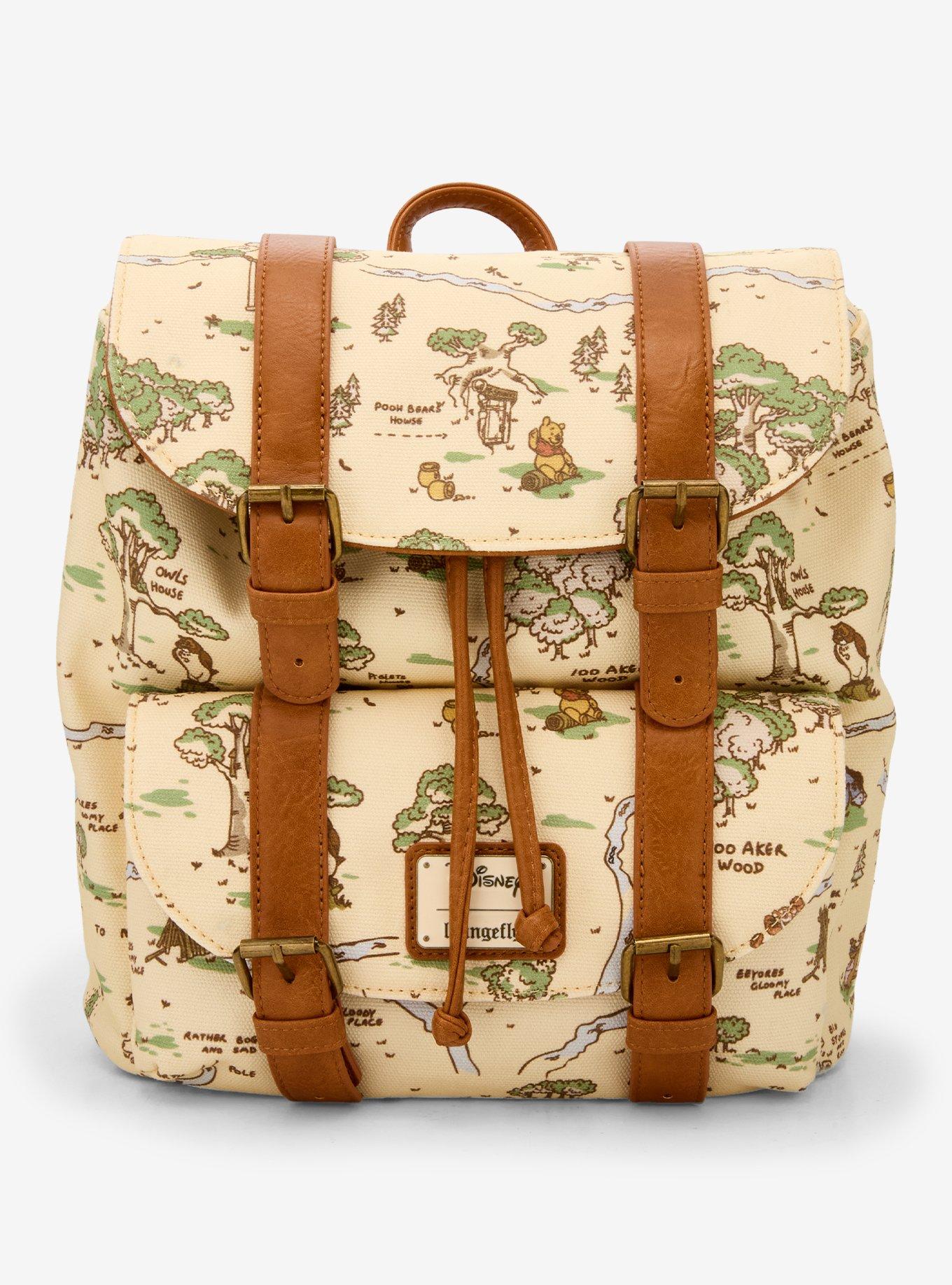 Loungefly Disney Winnie the Pooh Hundred Acre Wood Map Buckle Strap Mini Backpack (BoxLunch 10th Anniversary Edition) - BoxLunch Exclusive, , hi-res