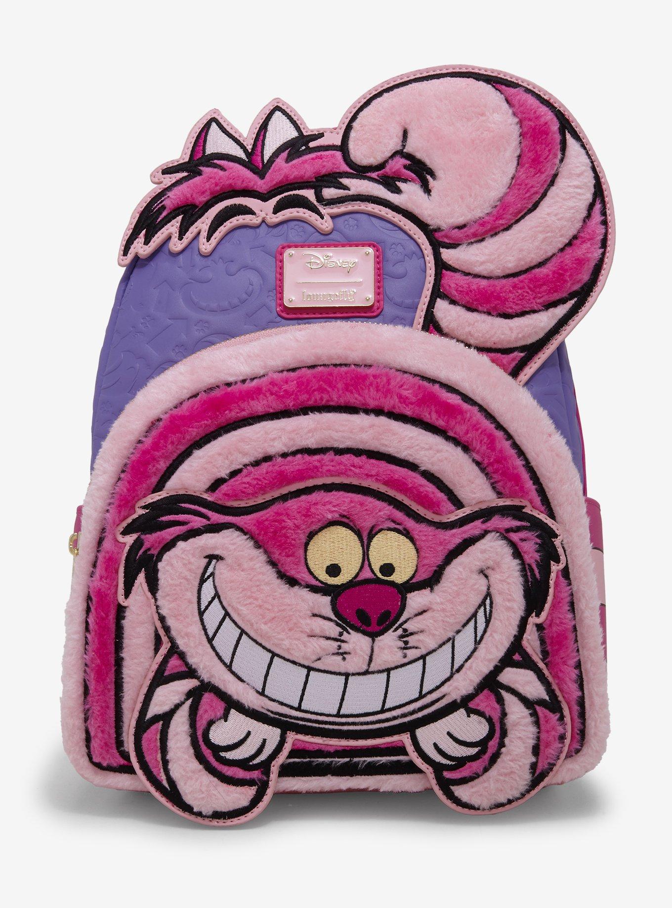Loungefly Disney Alice in Wonderland Fuzzy Cheshire Cat Mini Backpack - BoxLunch Exclusive, , hi-res