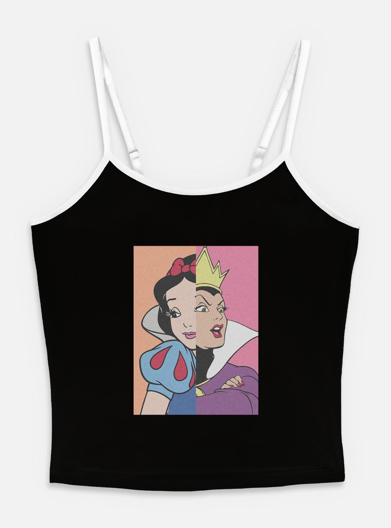 Disney Snow White and the Seven Dwarfs Snow Queen Split Womens Cami, BLACK, hi-res