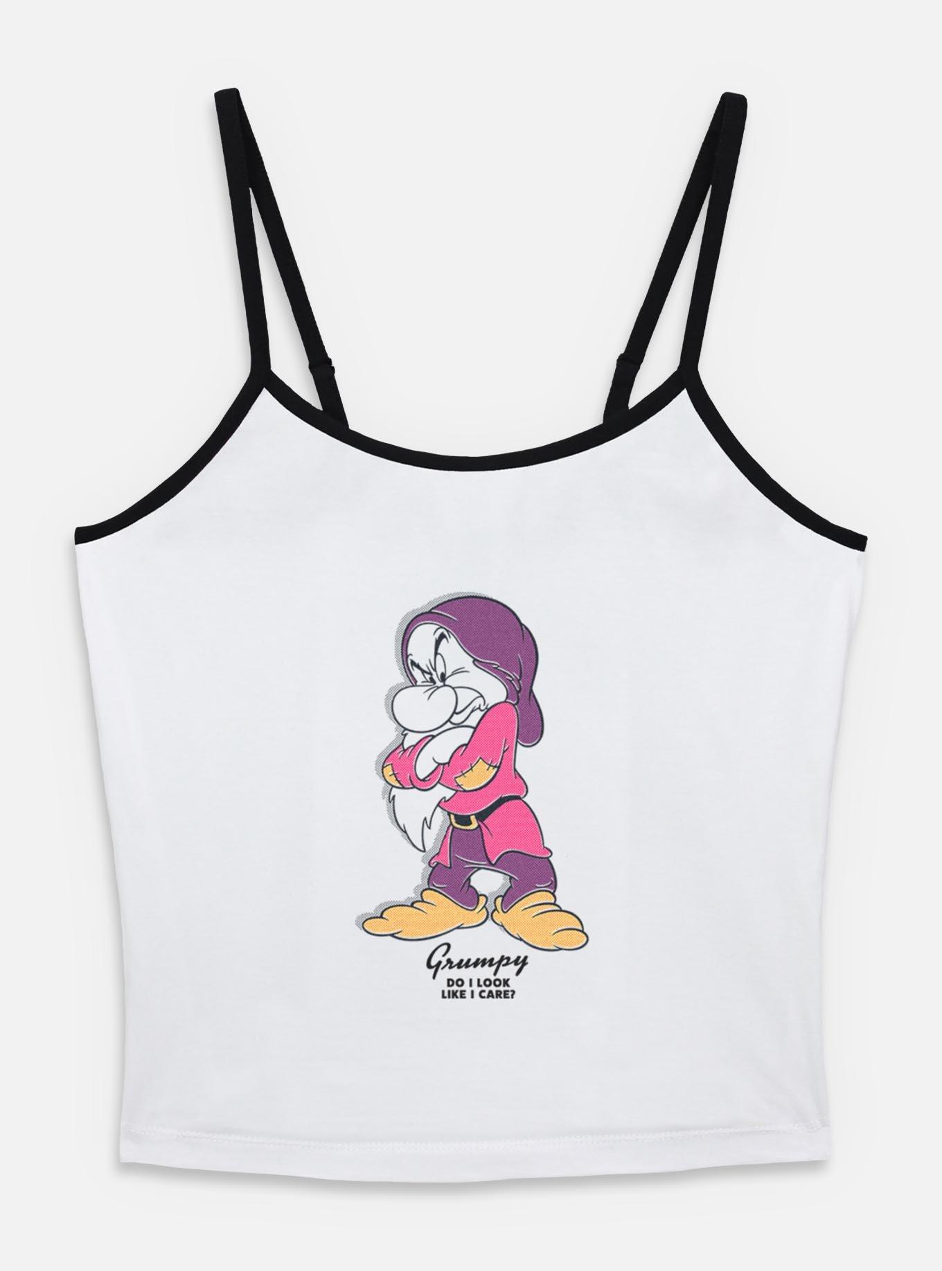 Disney Snow White and the Seven Dwarfs Grumpy Portrait Womens Cami, WHITE, hi-res