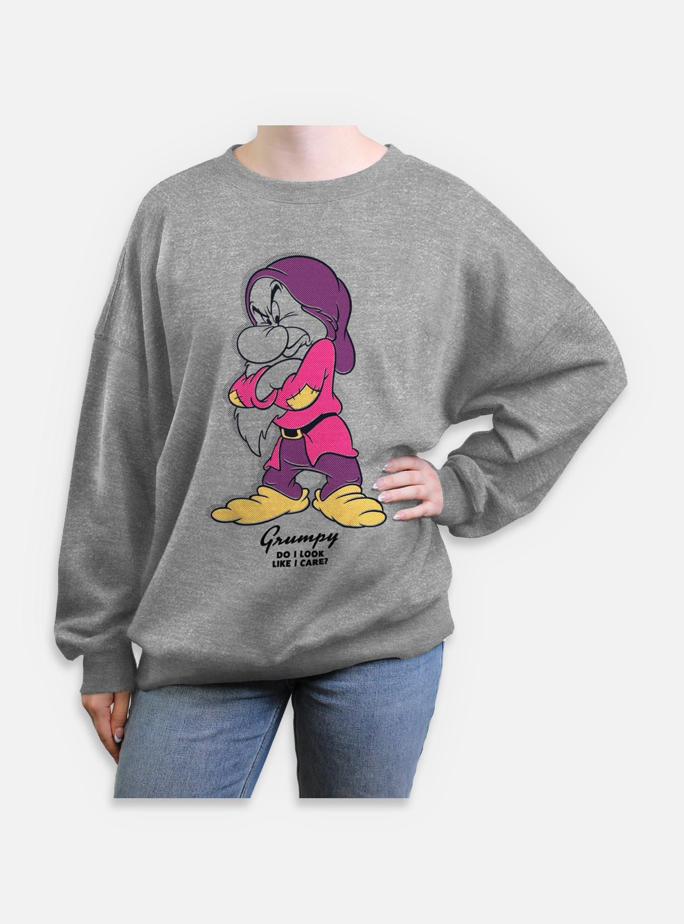 Disney Snow White and the Seven Dwarfs Grumpy Portrait Womens Oversized Sweatshirt, , hi-res