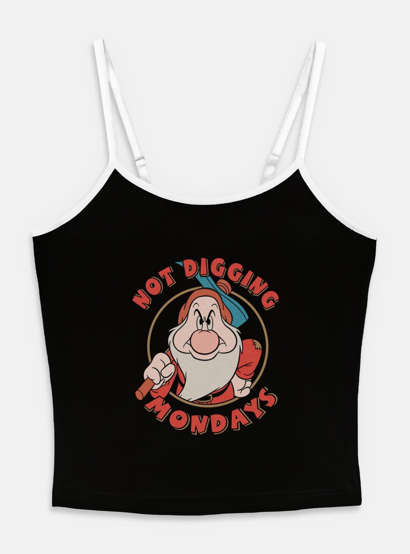 Disney Snow White and the Seven Dwarfs Not Digging Mondays Womens Cami, BLACK, hi-res