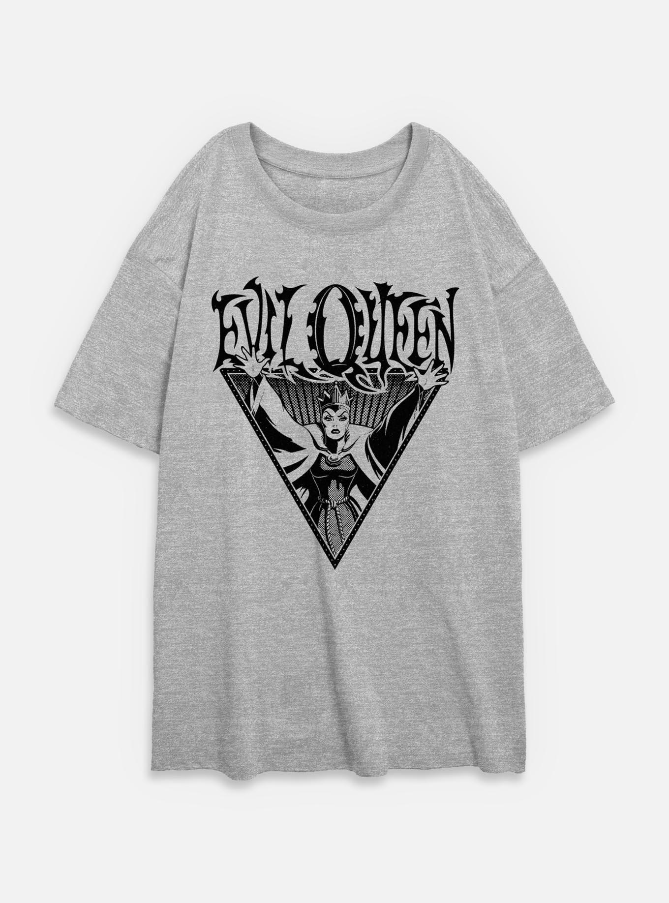 Disney Snow White and the Seven Dwarfs Evil Queen Enchanted Womens Oversized T-Shirt, ATH HTR, hi-res