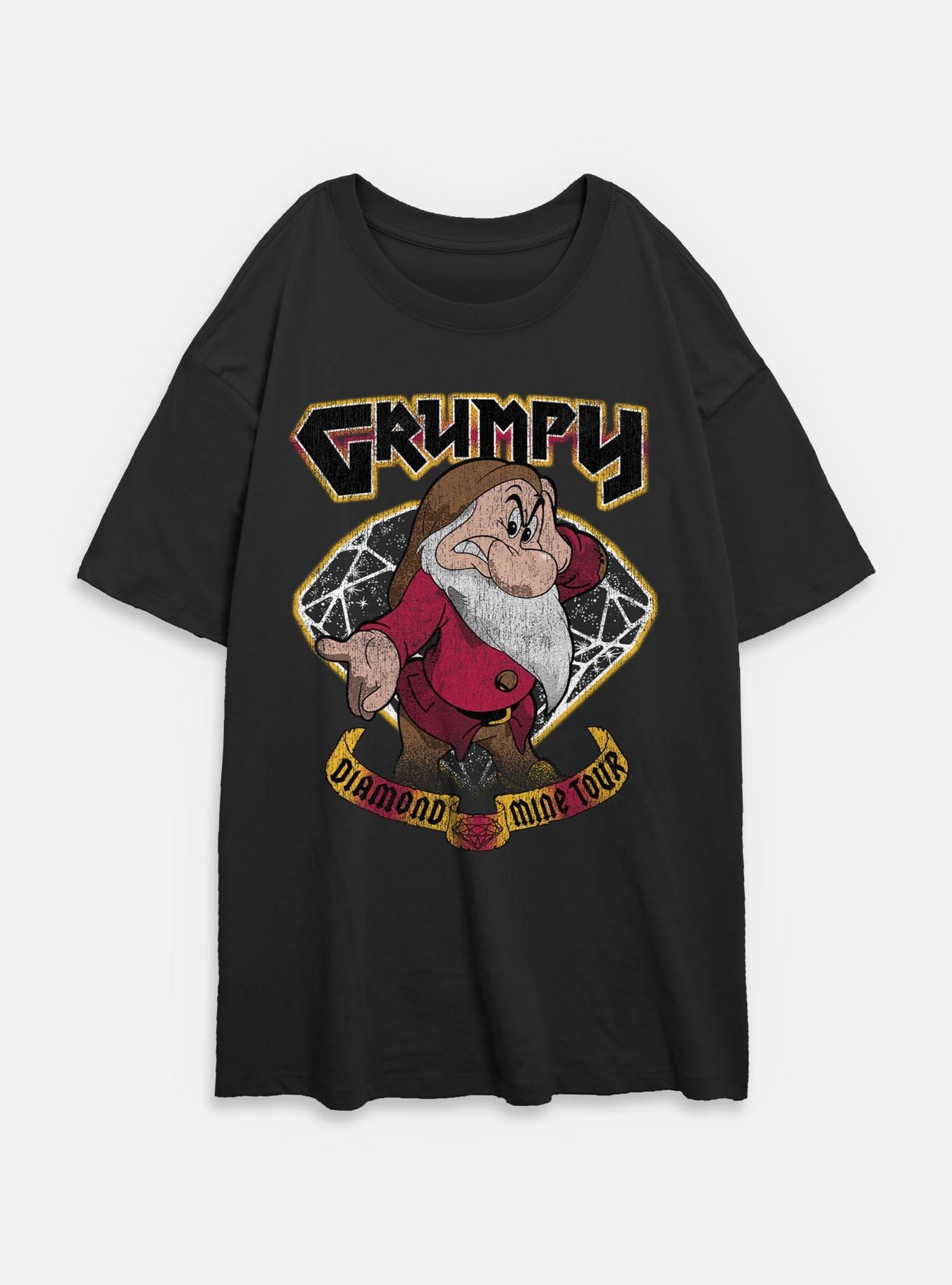 Disney Snow White and the Seven Dwarfs Grumpy Diamond Mine Tour Womens Oversized T-Shirt, , hi-res