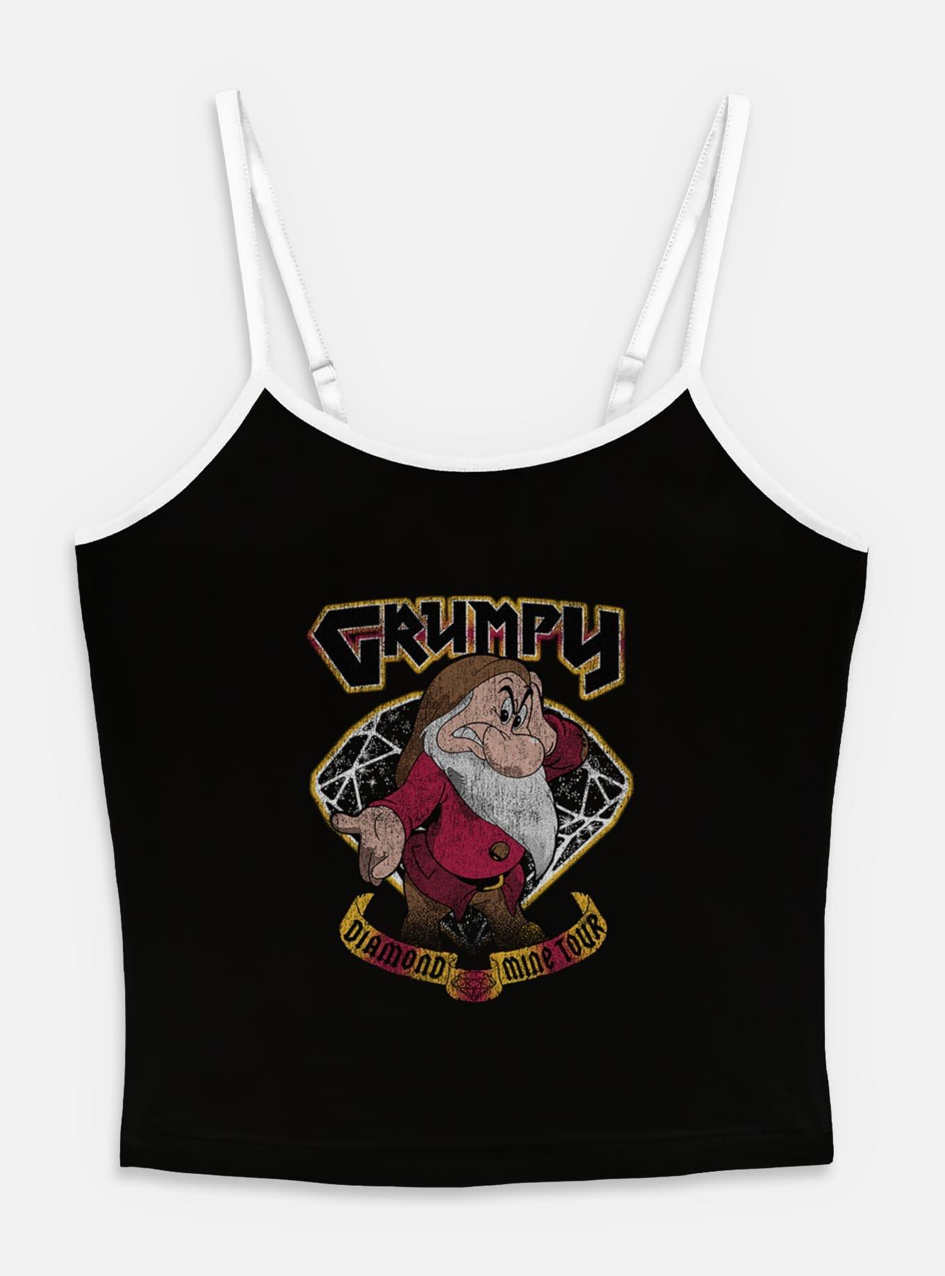 Disney Snow White and the Seven Dwarfs Grumpy Diamond Mine Tour Womens Cami, BLACK, hi-res