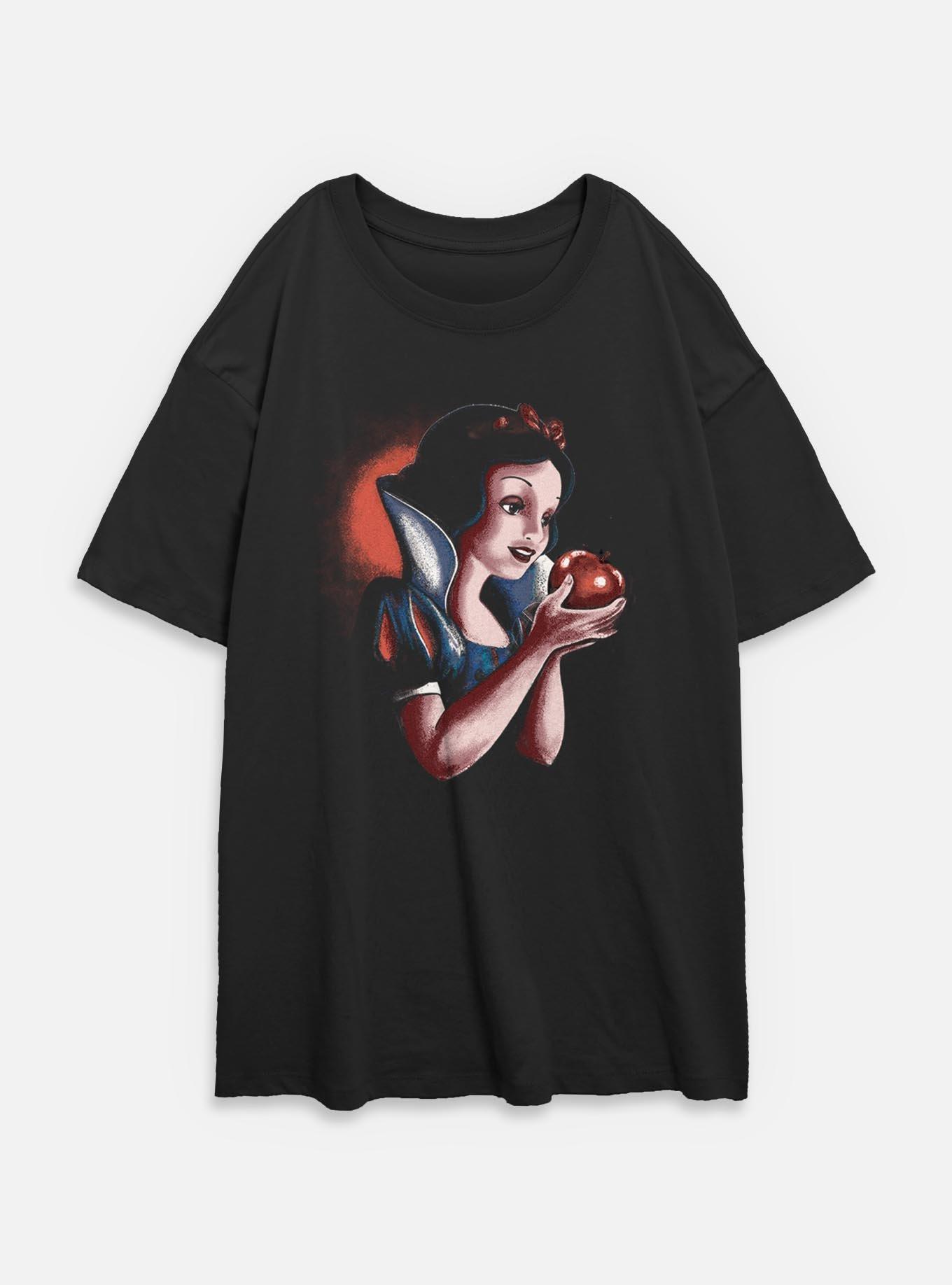 Disney Snow White and the Seven Dwarfs Holding Apple Portrait Womens Oversized T-Shirt, , hi-res