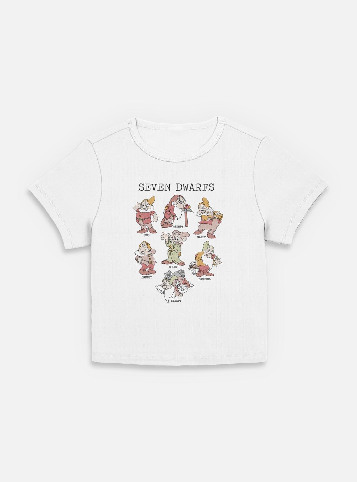 Disney Snow White and the Seven Dwarfs Seven Dwarfs Illustration Women Baby T-Shirt, EGRET, hi-res