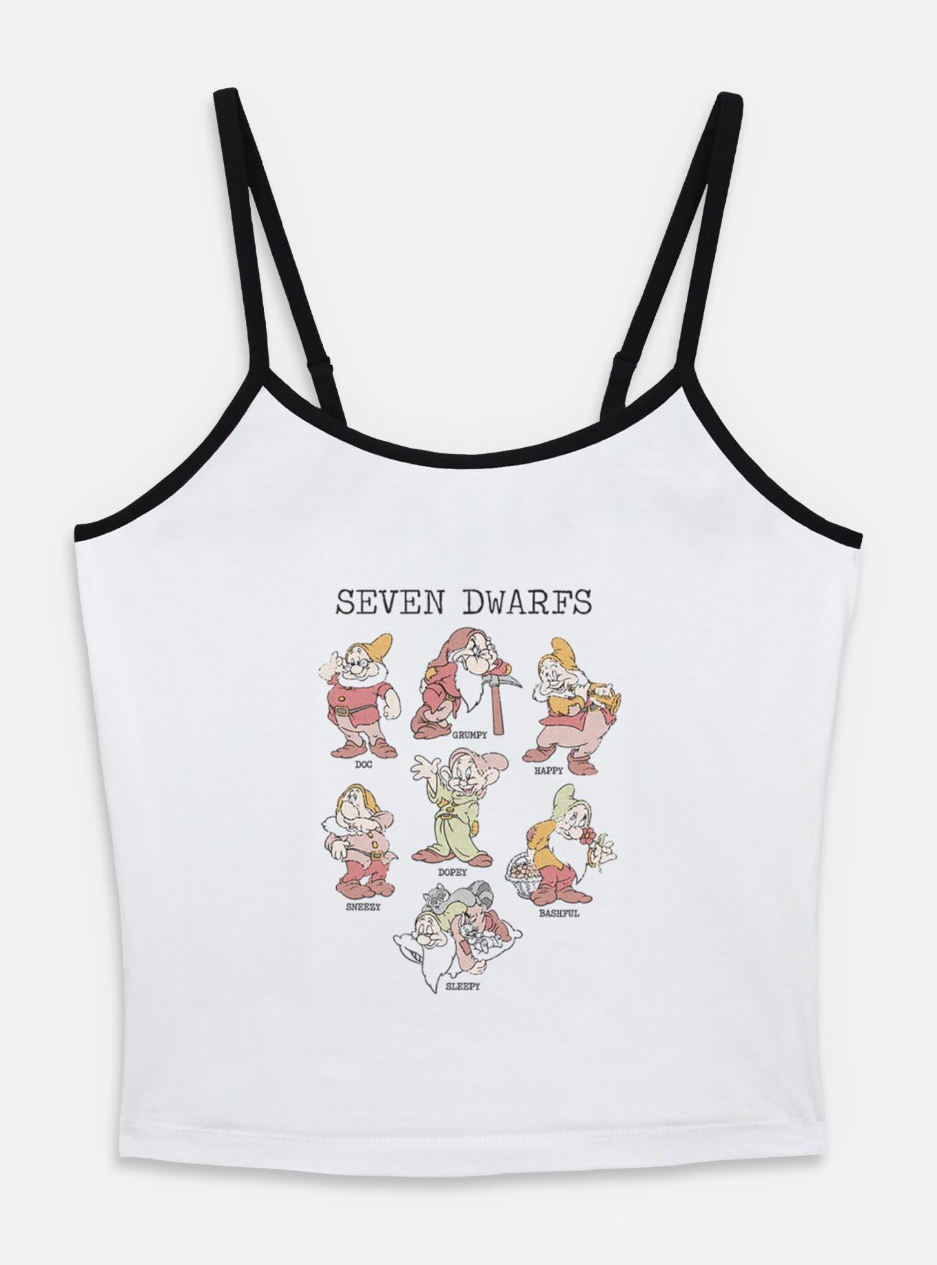 Disney Snow White and the Seven Dwarfs Seven Dwarfs Illustration Womens Cami, WHITE, hi-res