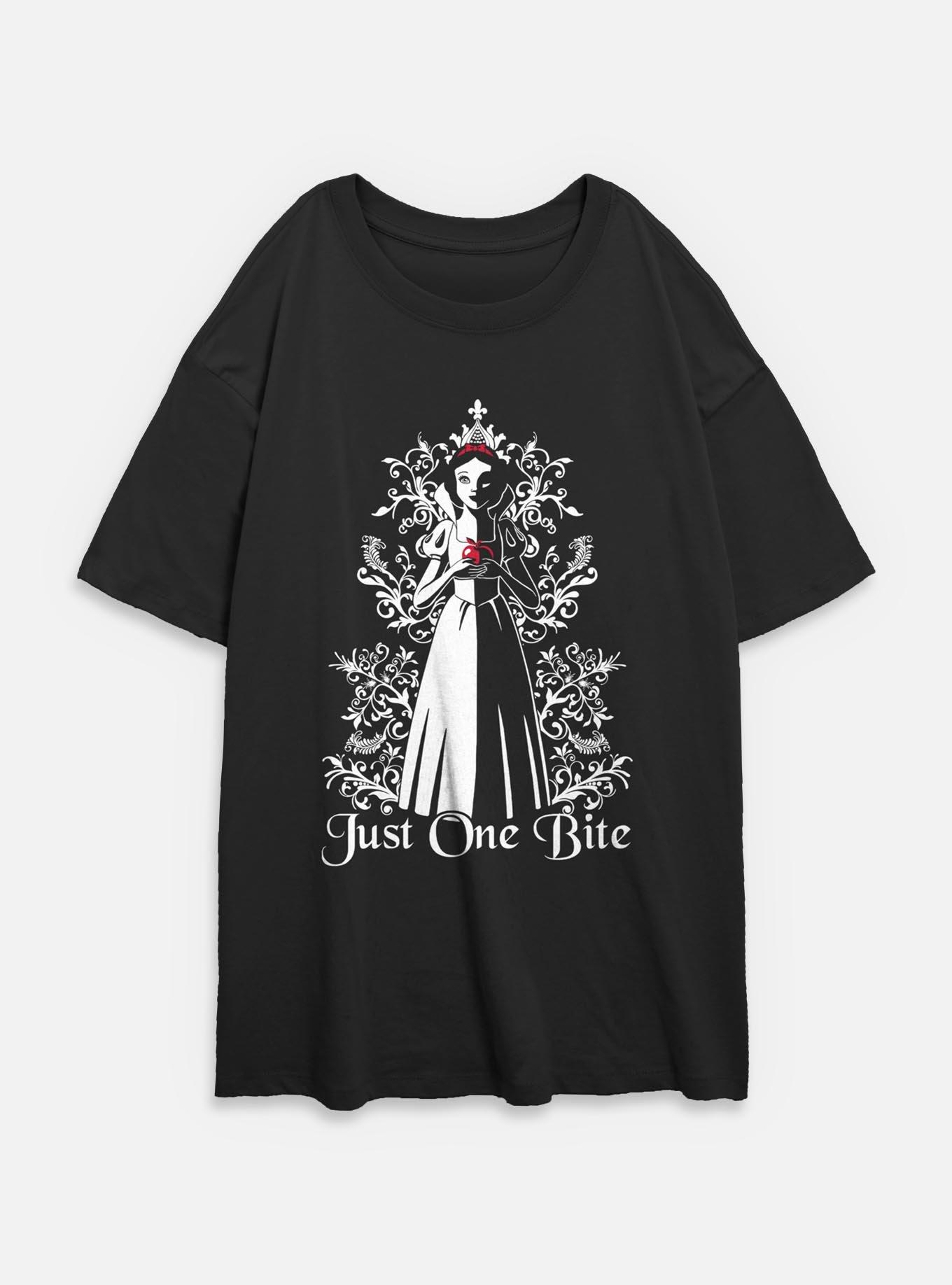 Disney Snow White and the Seven Dwarfs Gothic Bite Womens Oversized T-Shirt, BLACK, hi-res