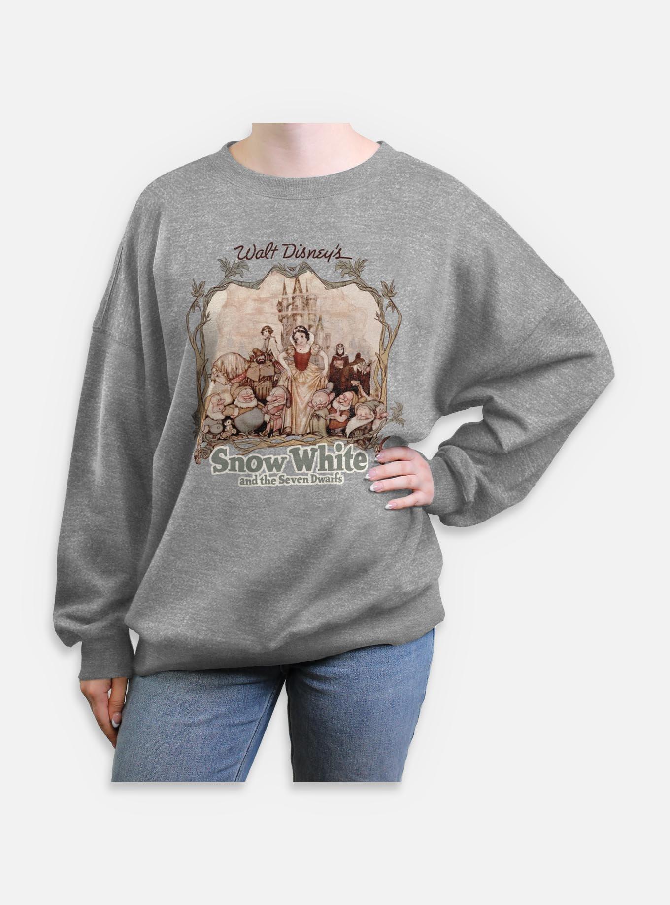 Disney Snow White and the Seven Dwarfs Retro Portrait Womens Oversized Sweatshirt, , hi-res