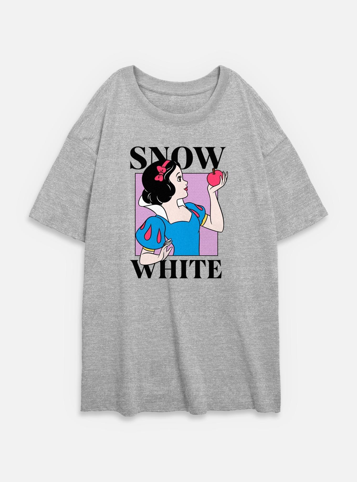 Disney Snow White and the Seven Dwarfs Square Portrait Womens Oversized T-Shirt, ATH HTR, hi-res