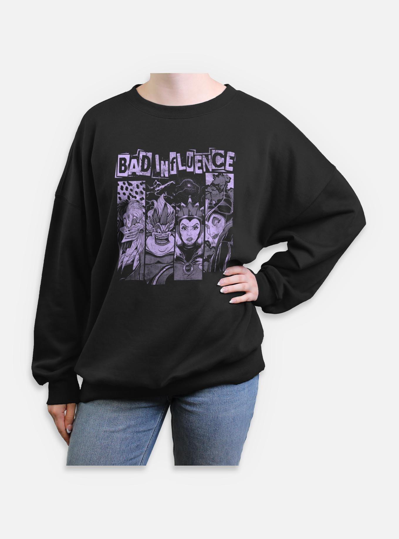 Disney Villains Bad Influence Villains Womens Oversized Sweatshirt, , hi-res