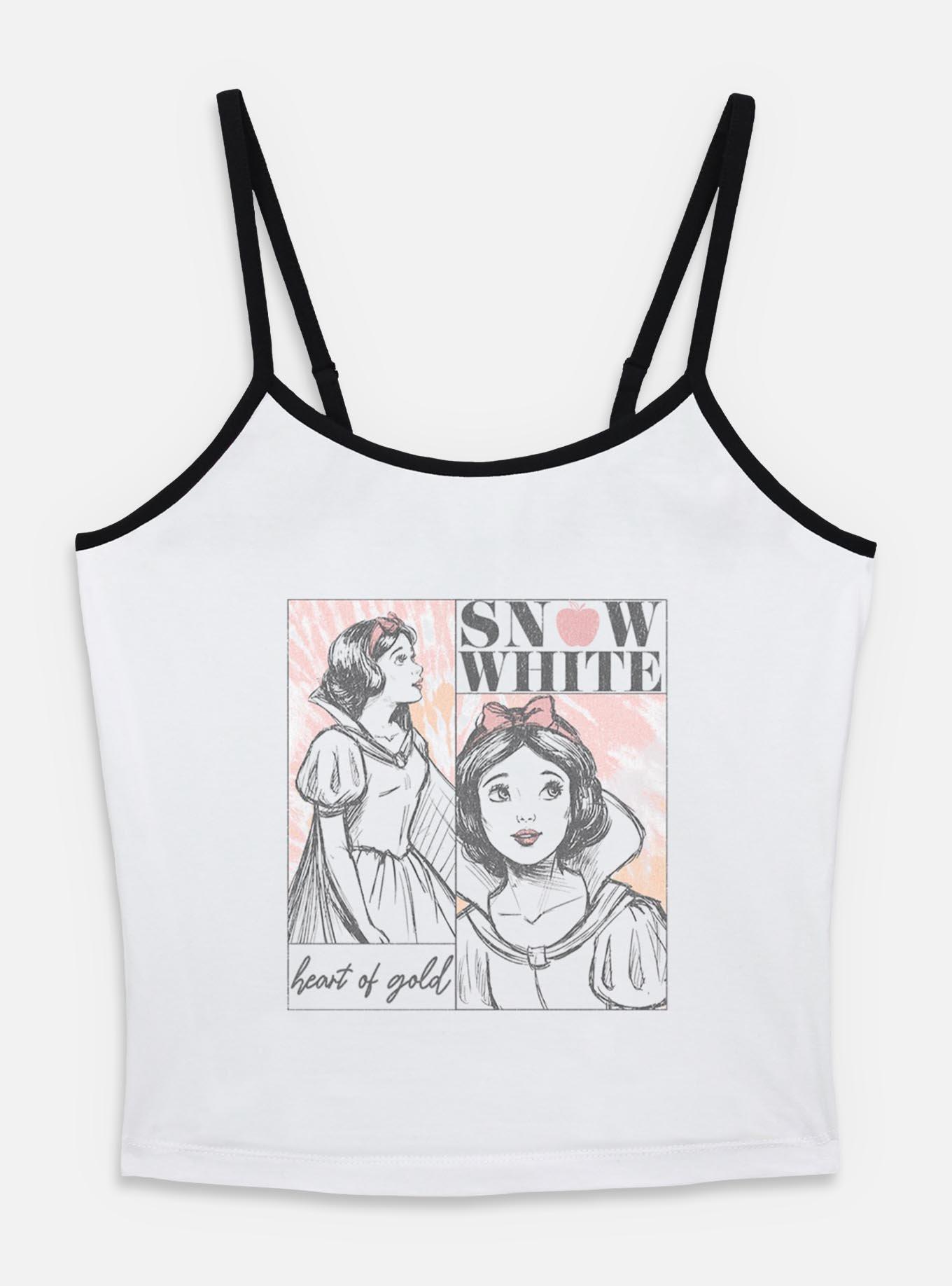 Disney Snow White and the Seven Dwarfs Heart Of Gold Illustration Womens Cami, WHITE, hi-res