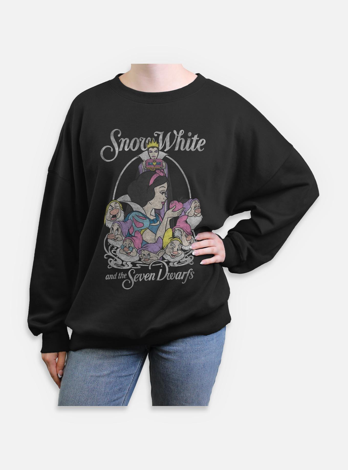 Disney Snow White and the Seven Dwarfs Retro Classic Womens Oversized Sweatshirt, , hi-res