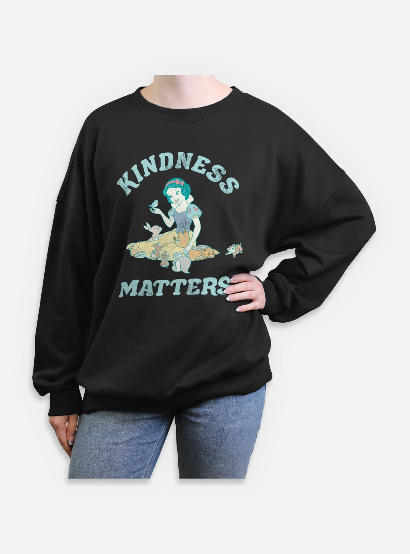 Disney Snow White and the Seven Dwarfs Kindness Matters Womens Oversized Sweatshirt, , hi-res