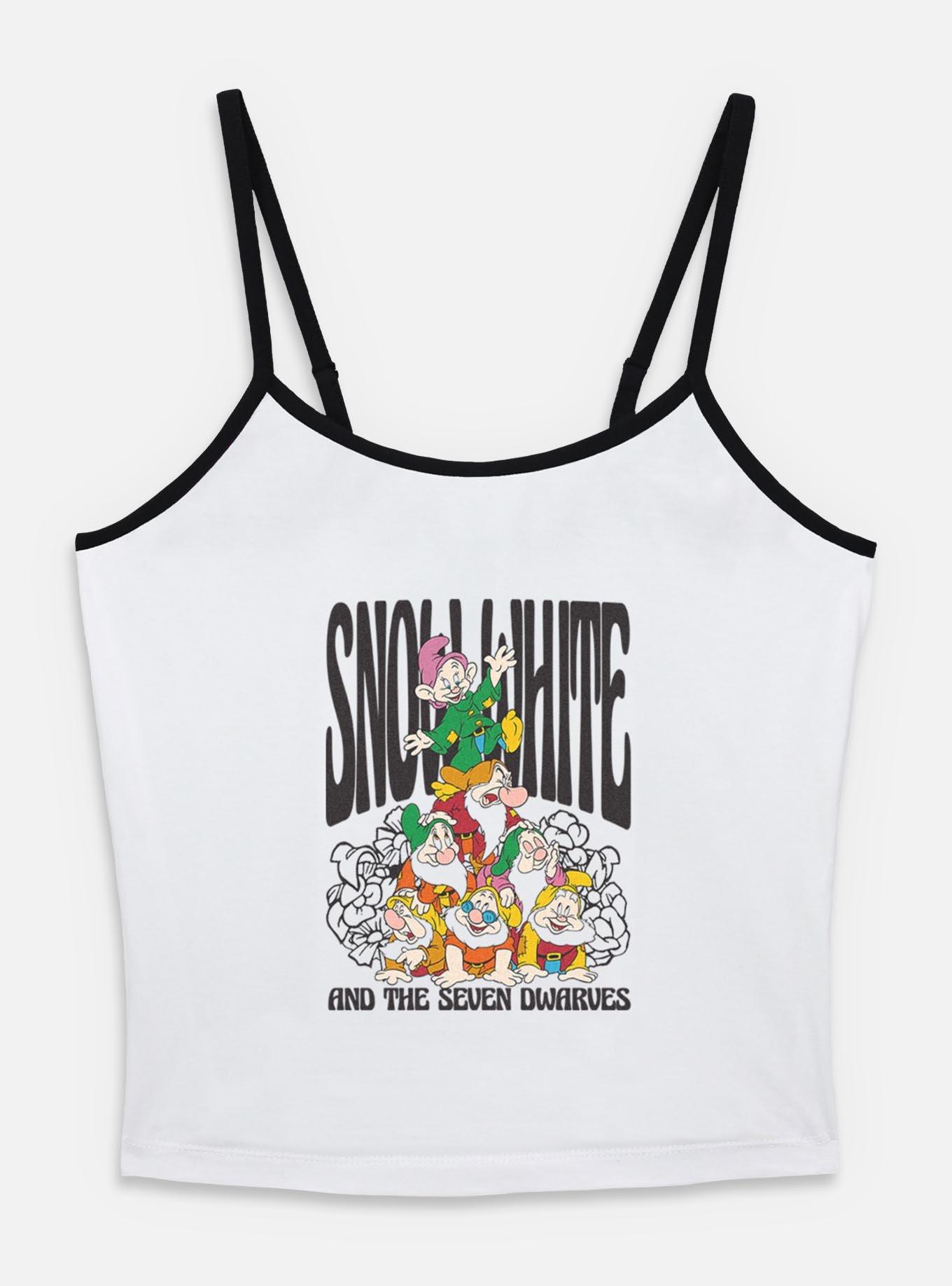Disney Snow White and the Seven Dwarfs Floral Dwarf Time Womens Cami, WHITE, hi-res