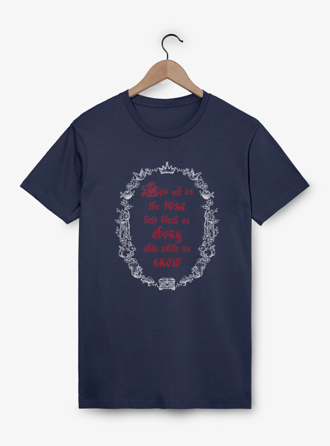 Disney Snow White and the Seven Dwarfs Poem Frame Garment Dye T-Shirt, TRUENAVY, hi-res