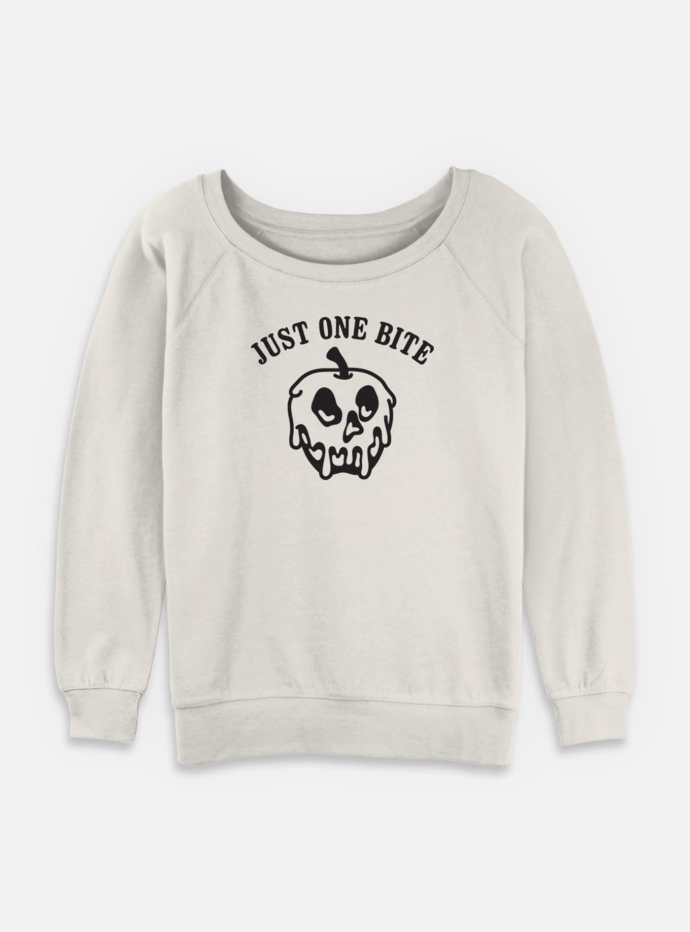 Disney Snow White and the Seven Dwarfs Just One Bite Apple Outline Womens Slouchy Sweatshirt, , hi-res