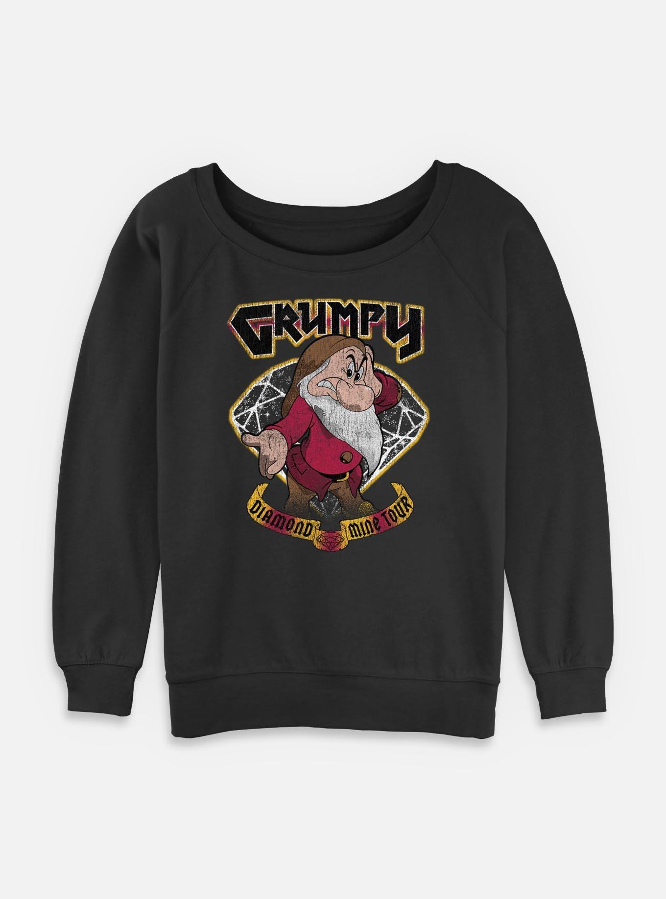 Disney Snow White and the Seven Dwarfs Grumpy Diamond Mine Tour Womens Slouchy Sweatshirt, , hi-res