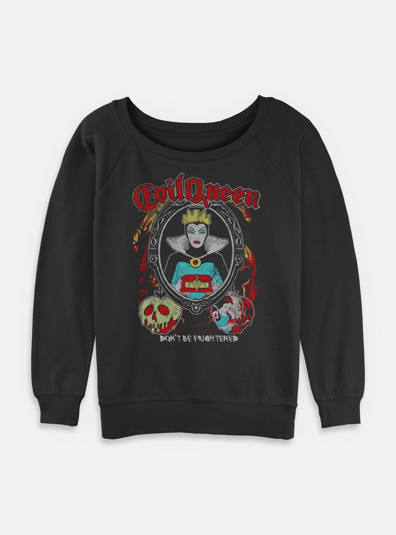 Disney Snow White and the Seven Dwarfs Evil Queen Don't Be Frightened Womens Slouchy Sweatshirt, , hi-res