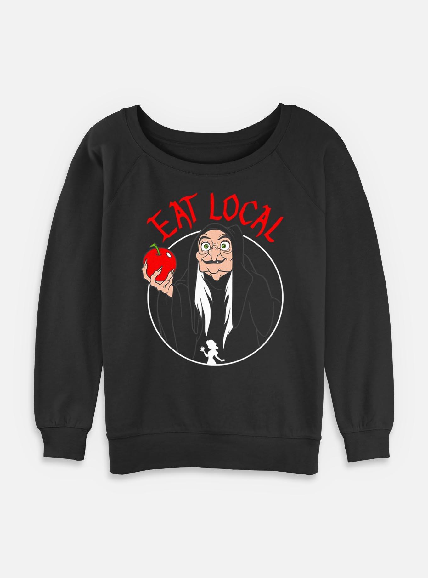 Disney Snow White and the Seven Dwarfs Evil Queen Eat Local Womens Slouchy Sweatshirt, , hi-res