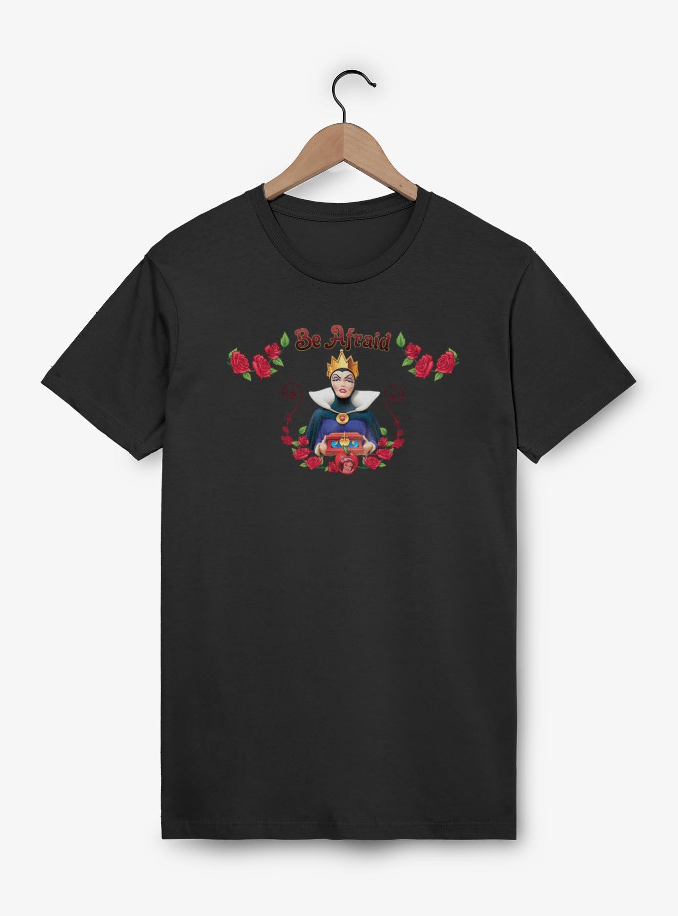 Disney Snow White and the Seven Dwarfs Be Afraid Evil Queen T-Shirt, BLACK, hi-res