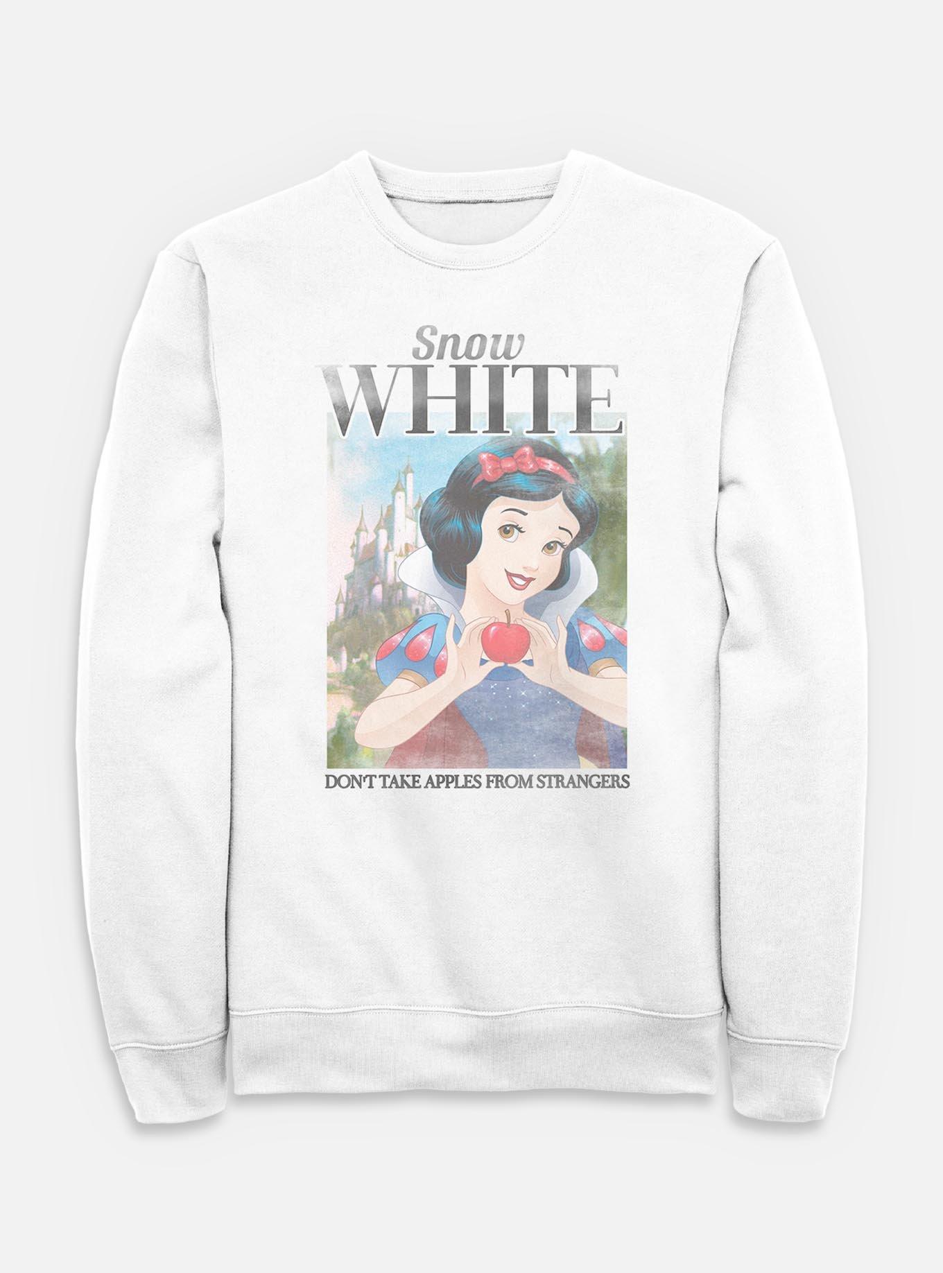 Disney Snow White and the Seven Dwarfs Don't Take Apples From Strangers Sweatshirt, WHITE, hi-res