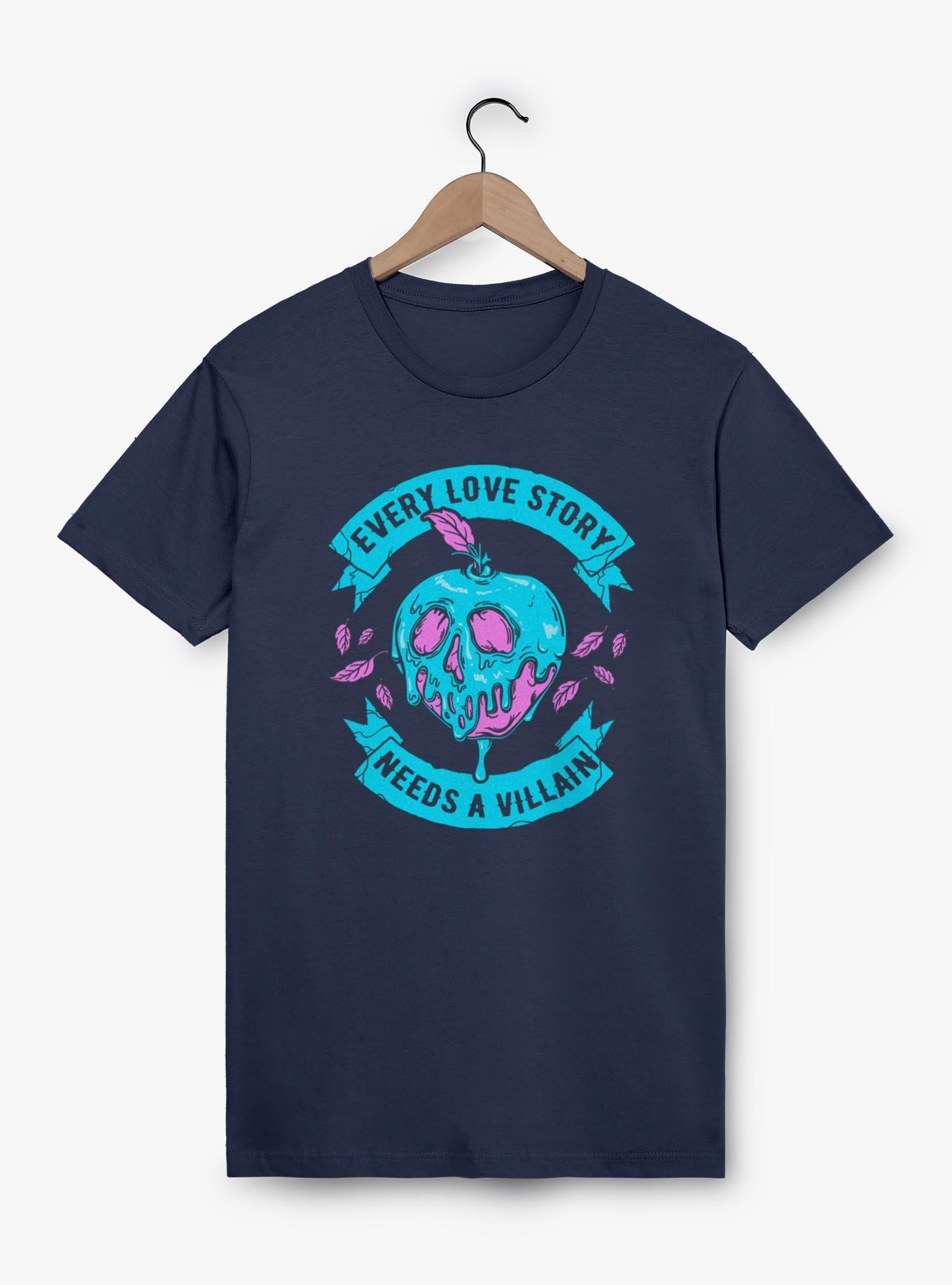 Disney Snow White and the Seven Dwarfs Everey Love Story Needs A Villain T-Shirt, NAVY, hi-res