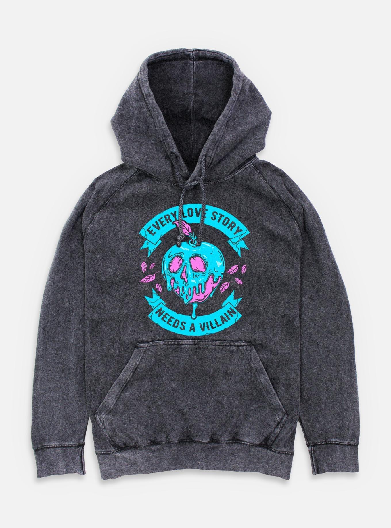 Disney Snow White and the Seven Dwarfs Everey Love Story Needs A Villain Mineral Wash Hoodie, , hi-res